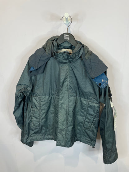 Stone Island Rain Jacket Teal Blue New With Tags Small