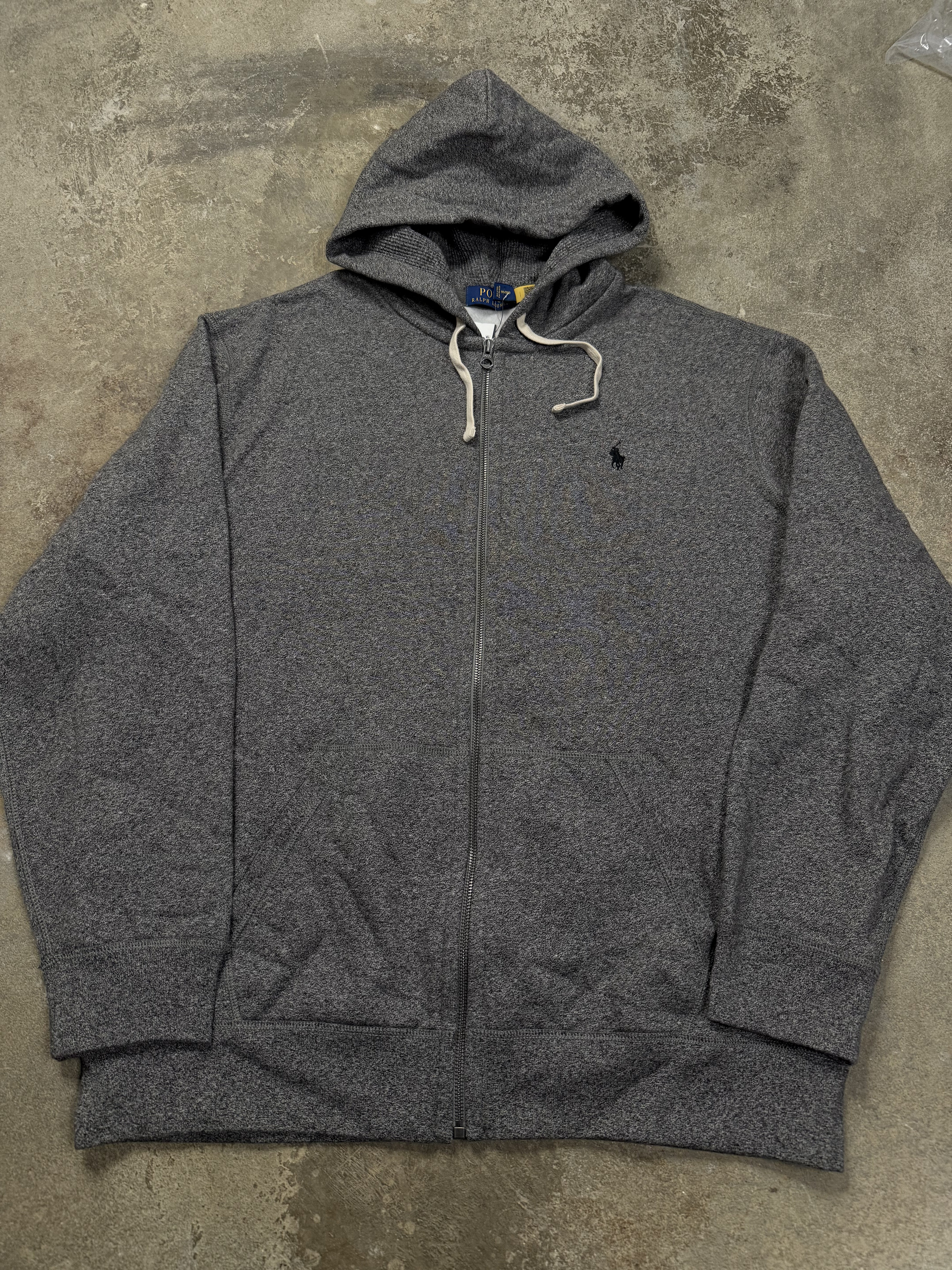 Polo Zip Up Charcoal Black New XL With Tags