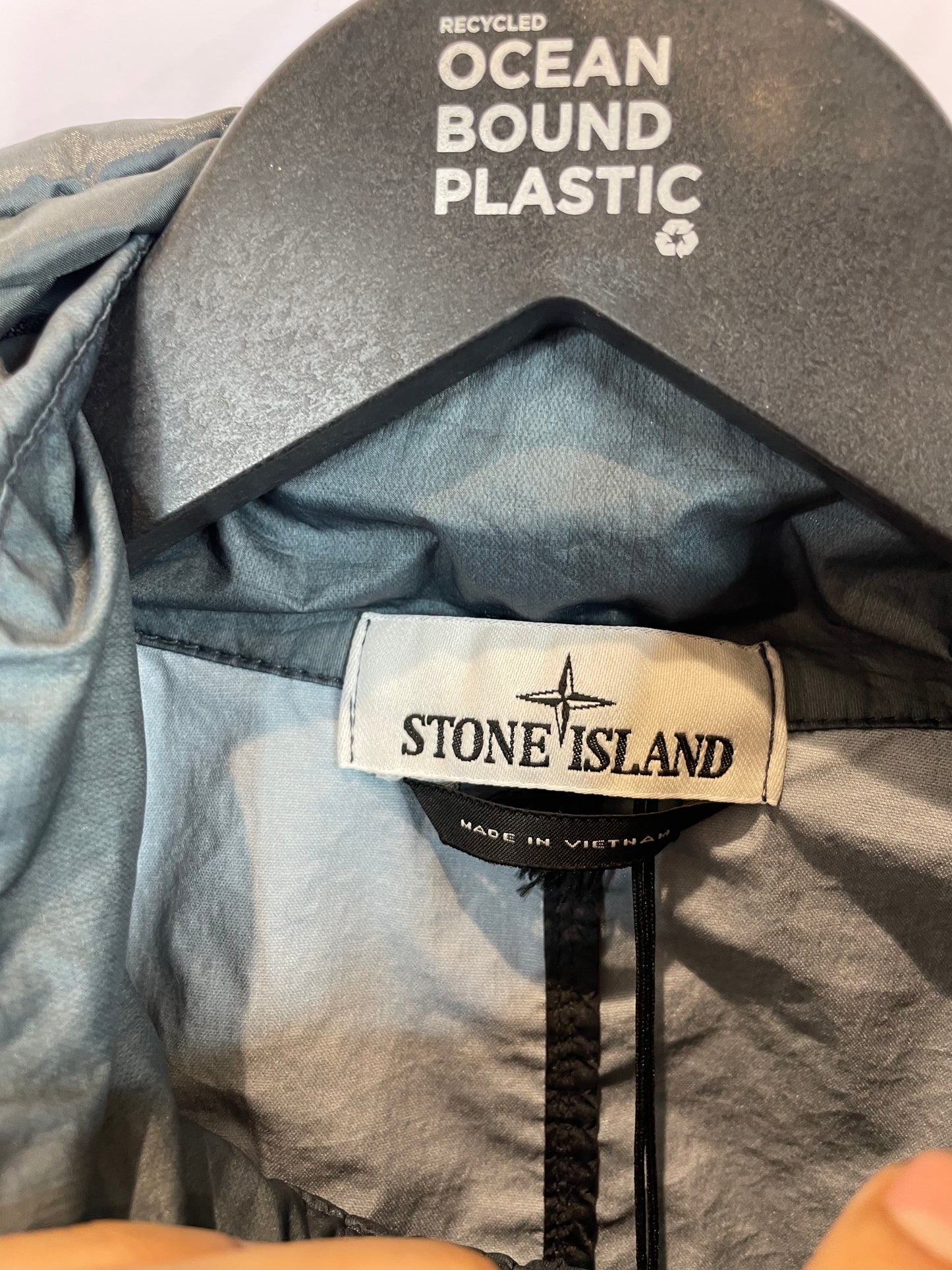 Stone Island Rain Jacket Teal Blue New With Tags Small