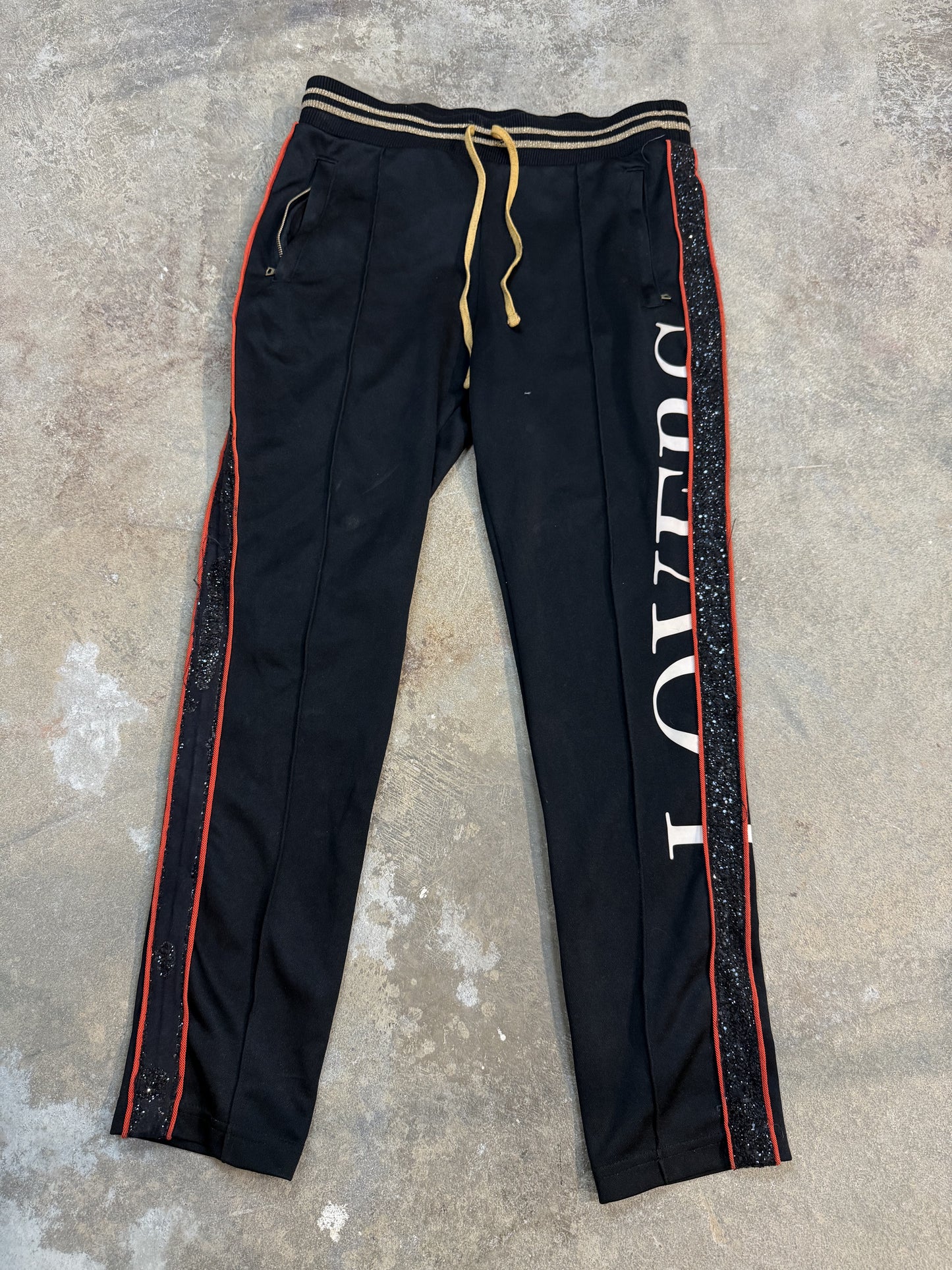 Amiri Lovers Track Pants Black Used Large