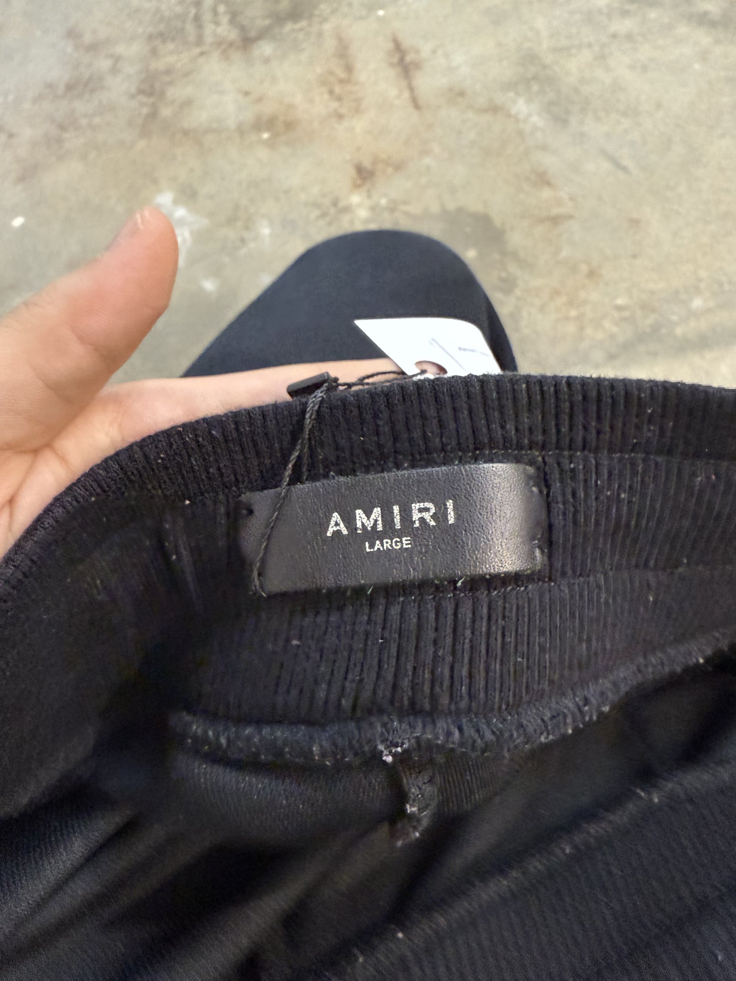 Amiri Lovers Track Pants Black Used Large