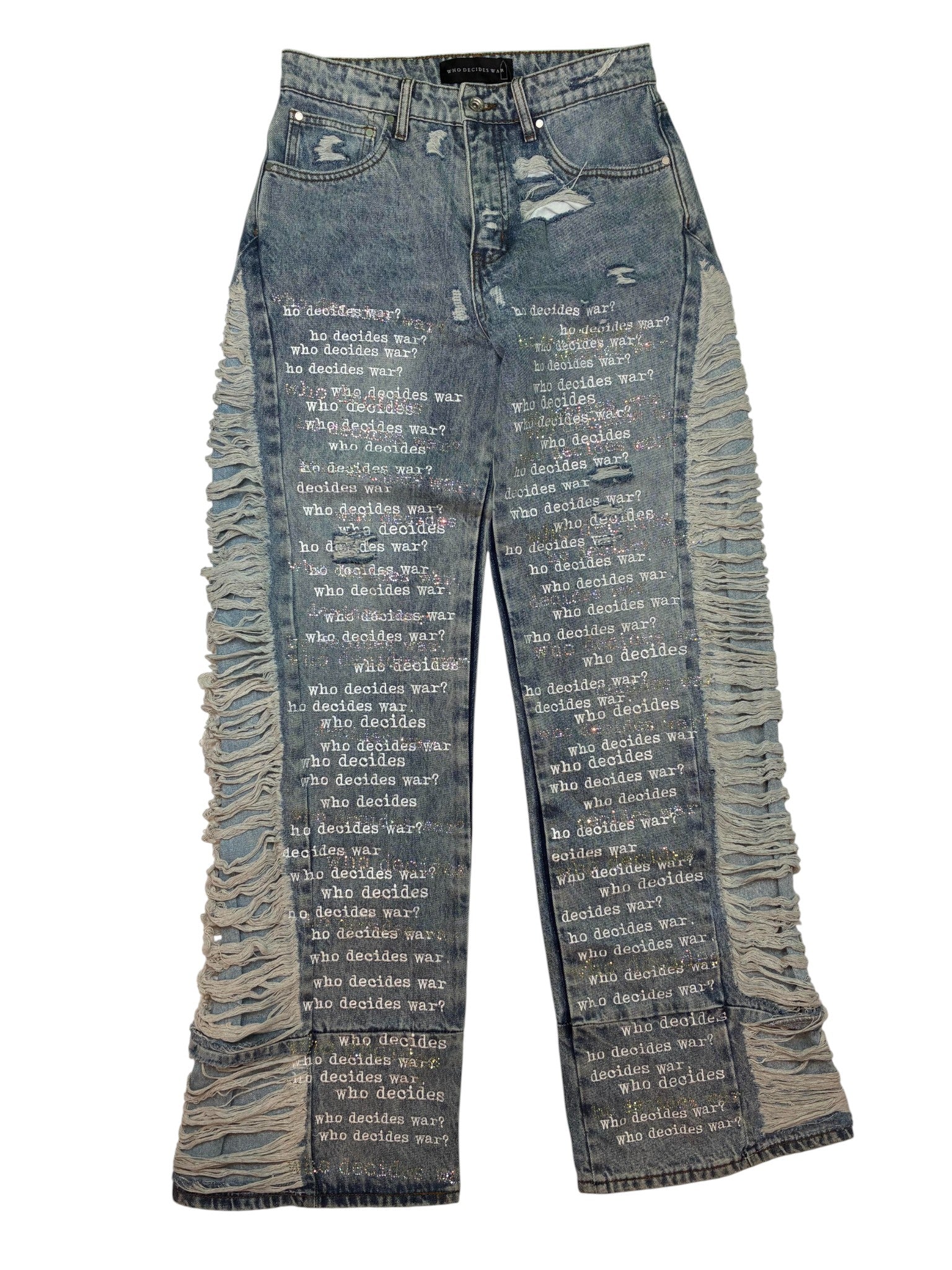 WDW Light Wash Ultra Flare Scripture Denim
