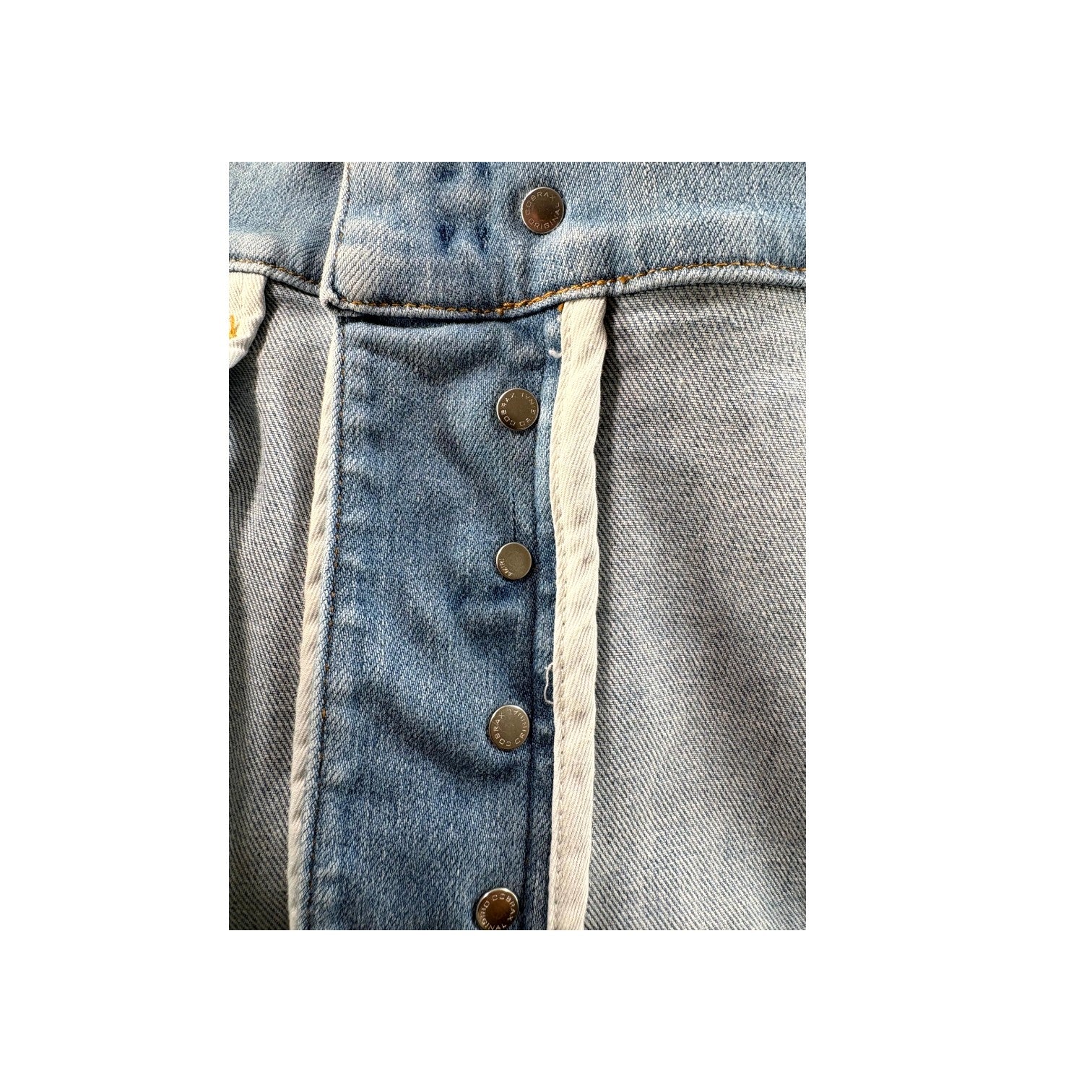 Amiri "MX1" Camo Patch Light Wash Jeans