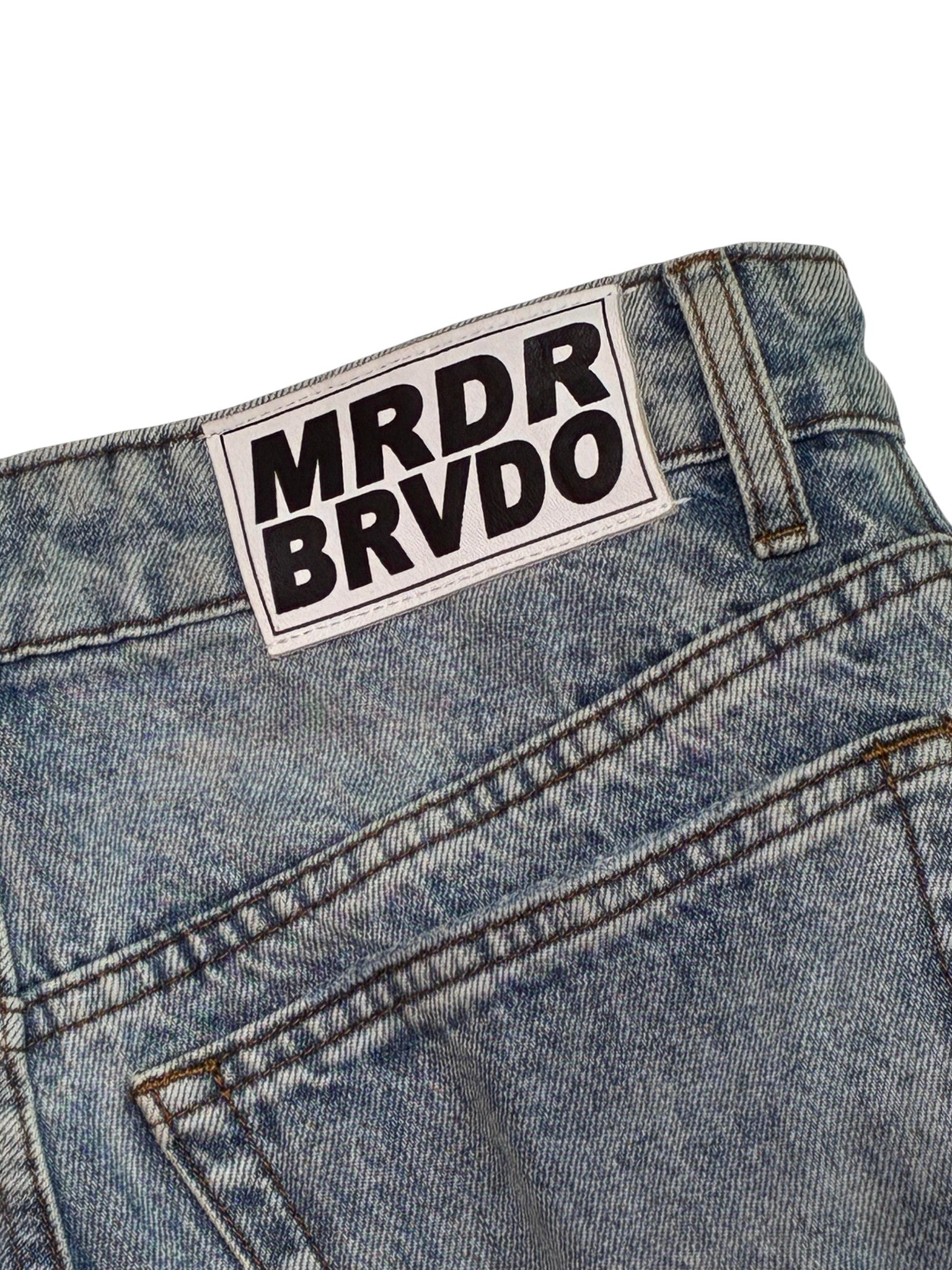 WDW Light Wash Ultra Flare Scripture Denim