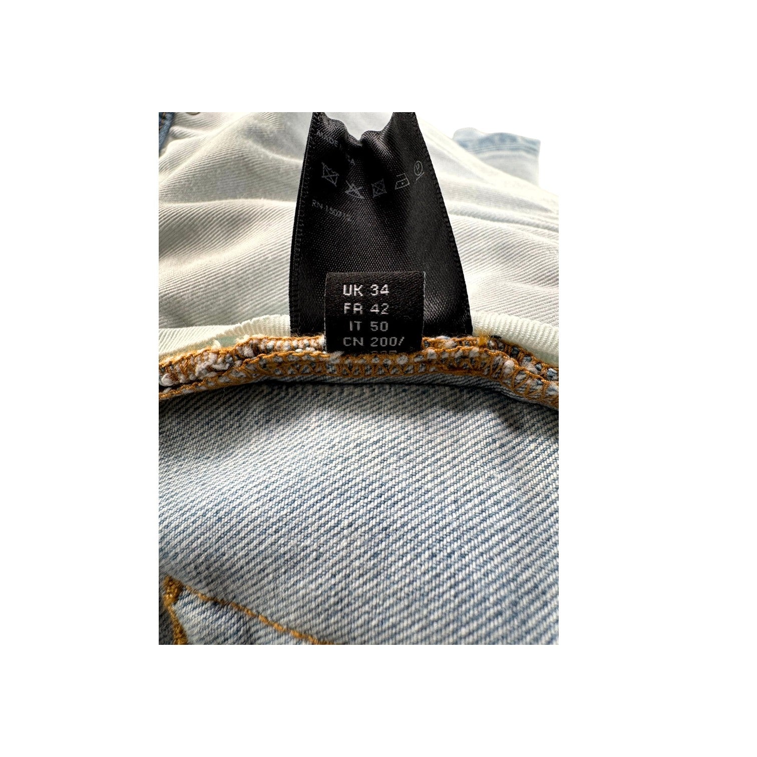 Amiri "MX1" Camo Patch Light Wash Jeans