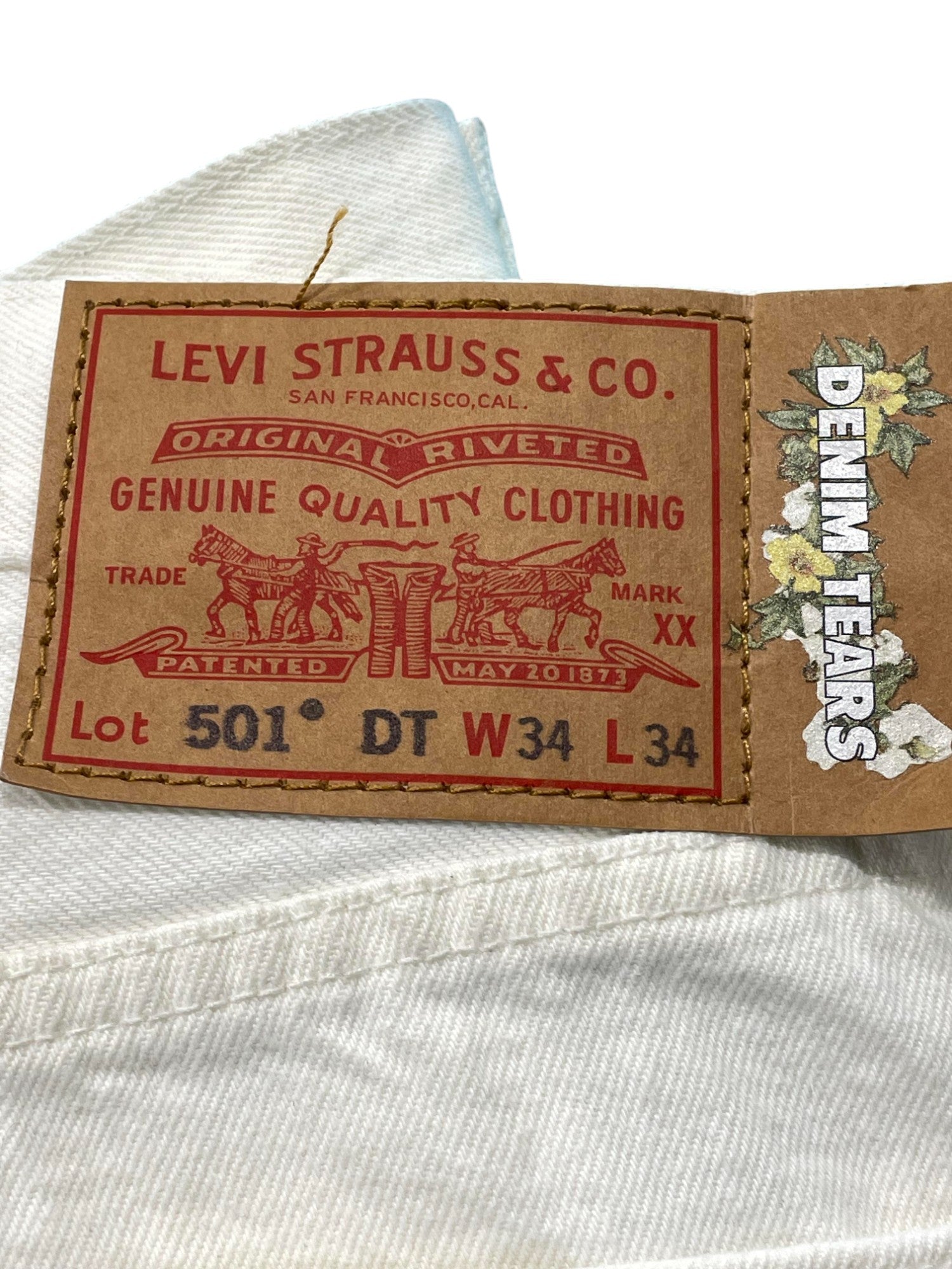 Denim Tears Cotton Wreath Jean White