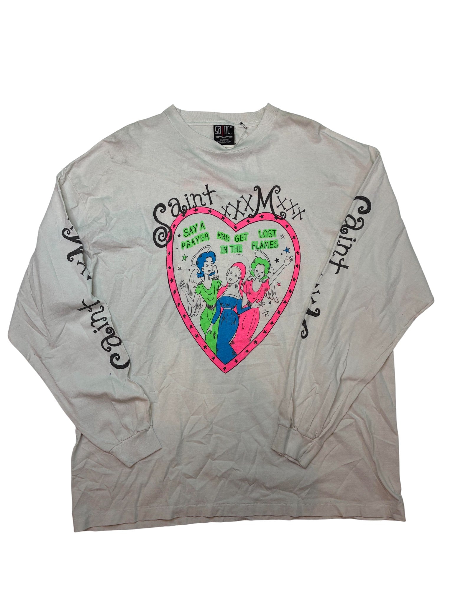 Saint Michael Pink Heart & White Long sleeve