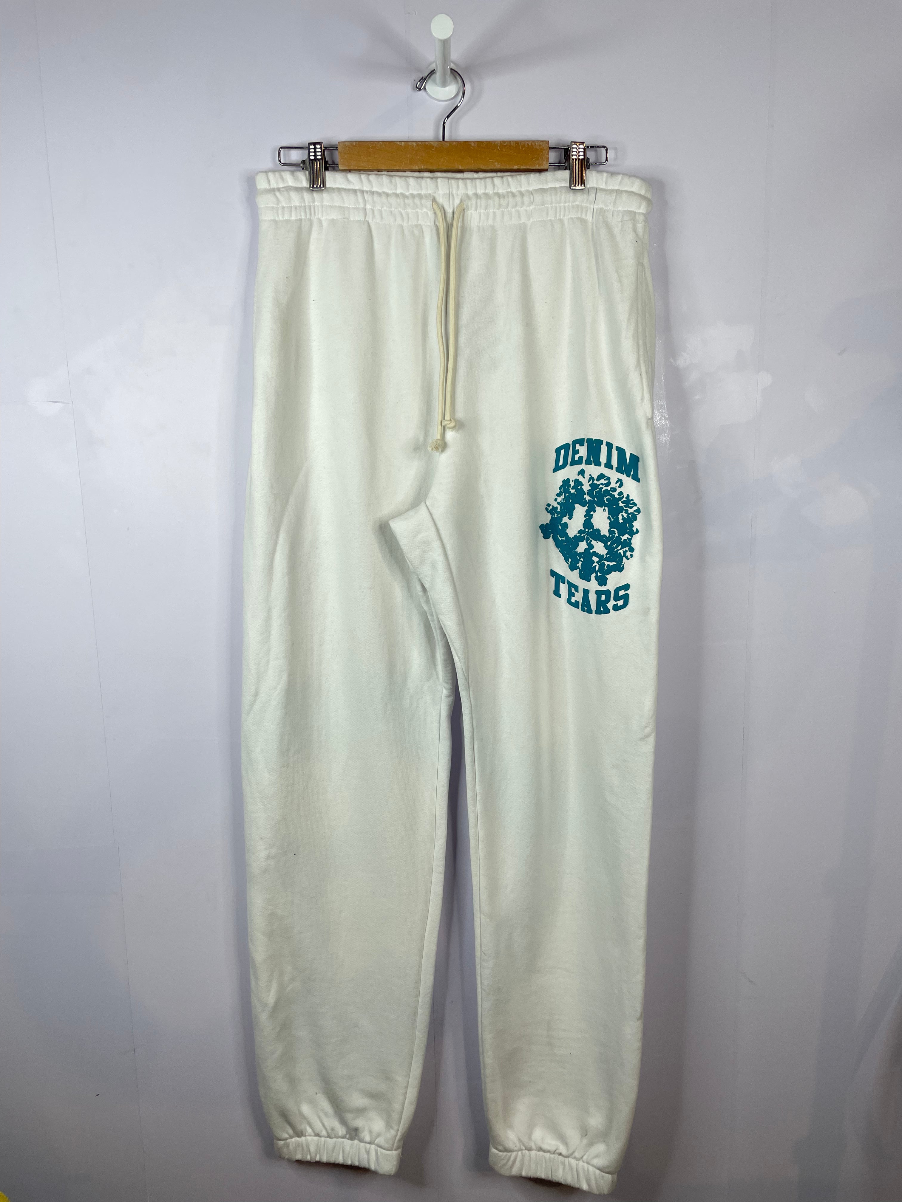 Denim Tears University White & Blue Sweatpants