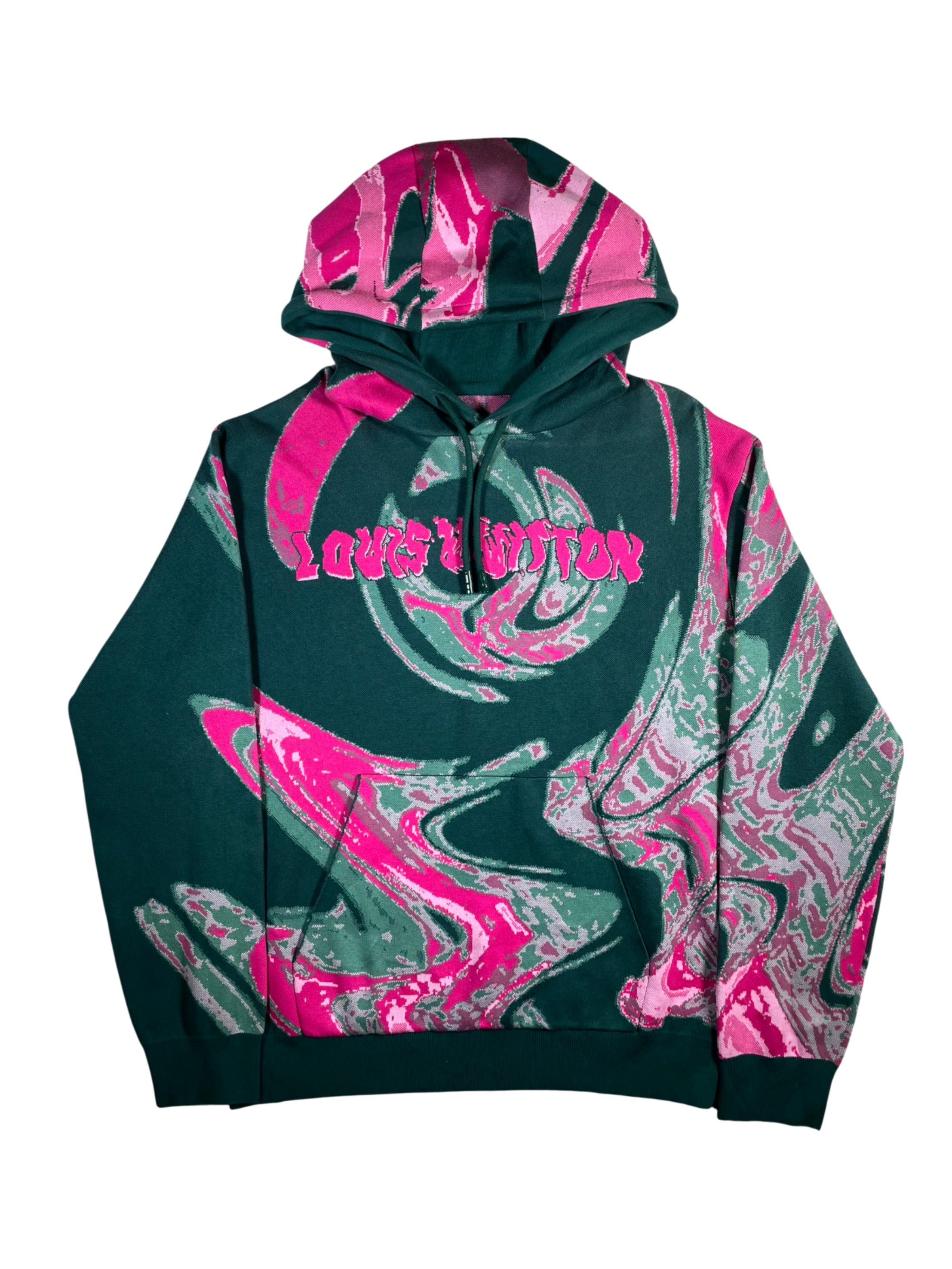 Louis Vuitton Graphic Green & Pink Hoodie