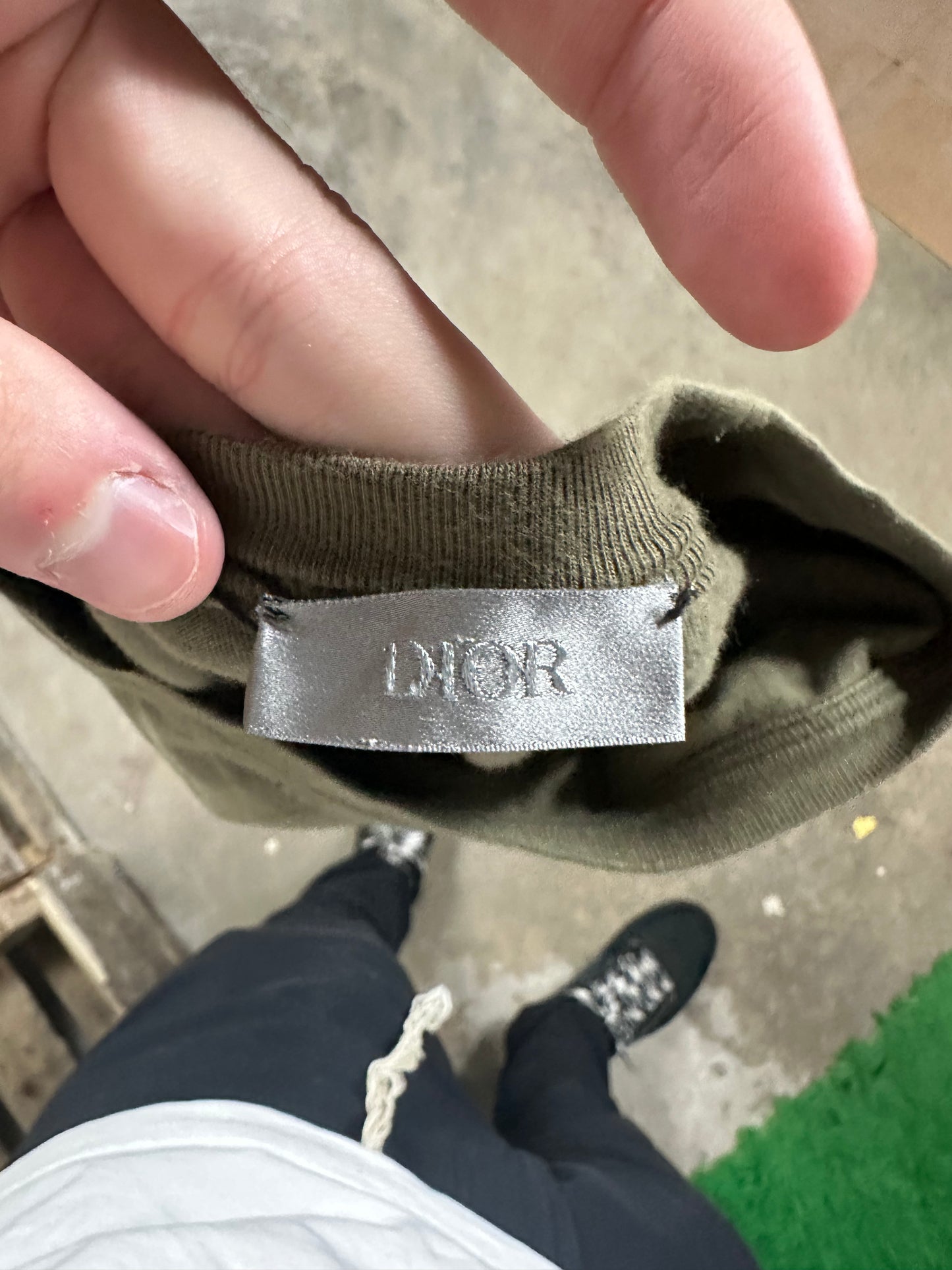 Dior CD Tee Olive Used Medium