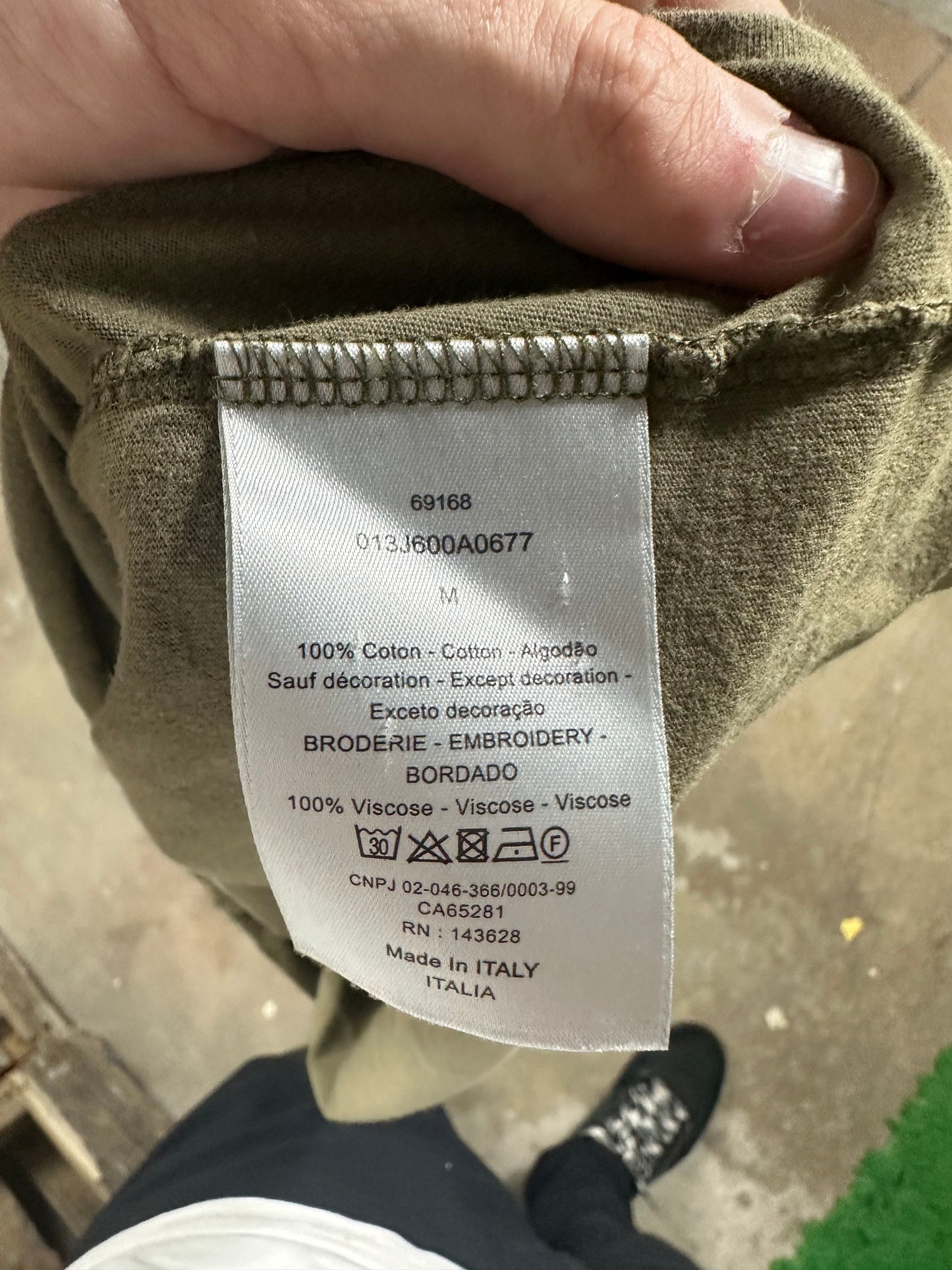 Dior CD Tee Olive Used Medium