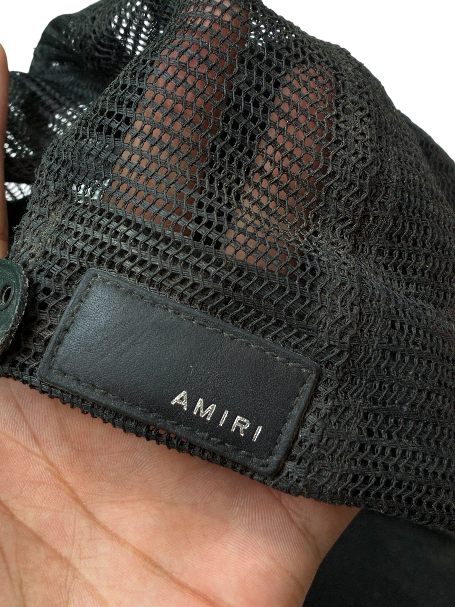 Amiri Core Logo Black & White Trucker Cap