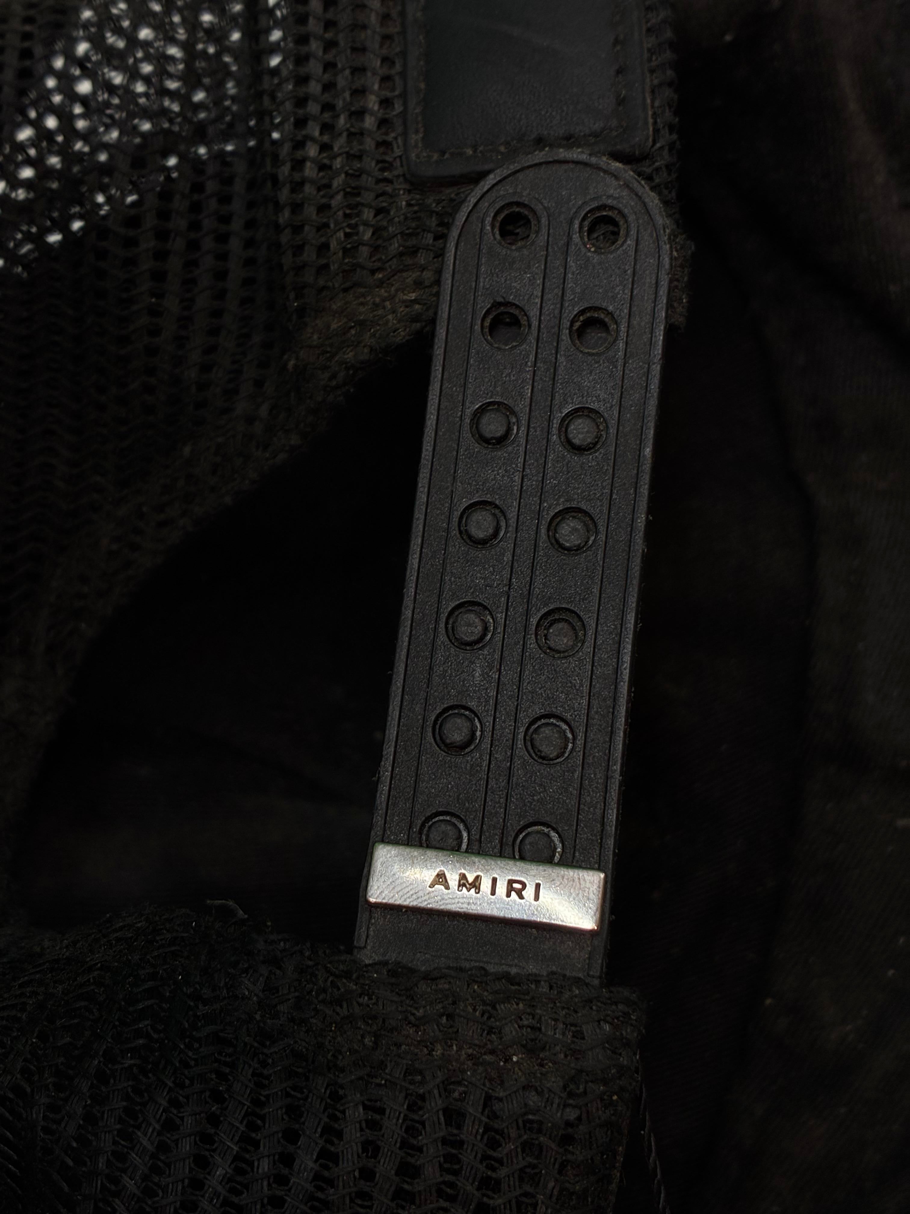 Amiri Core Logo Black & White Trucker Cap