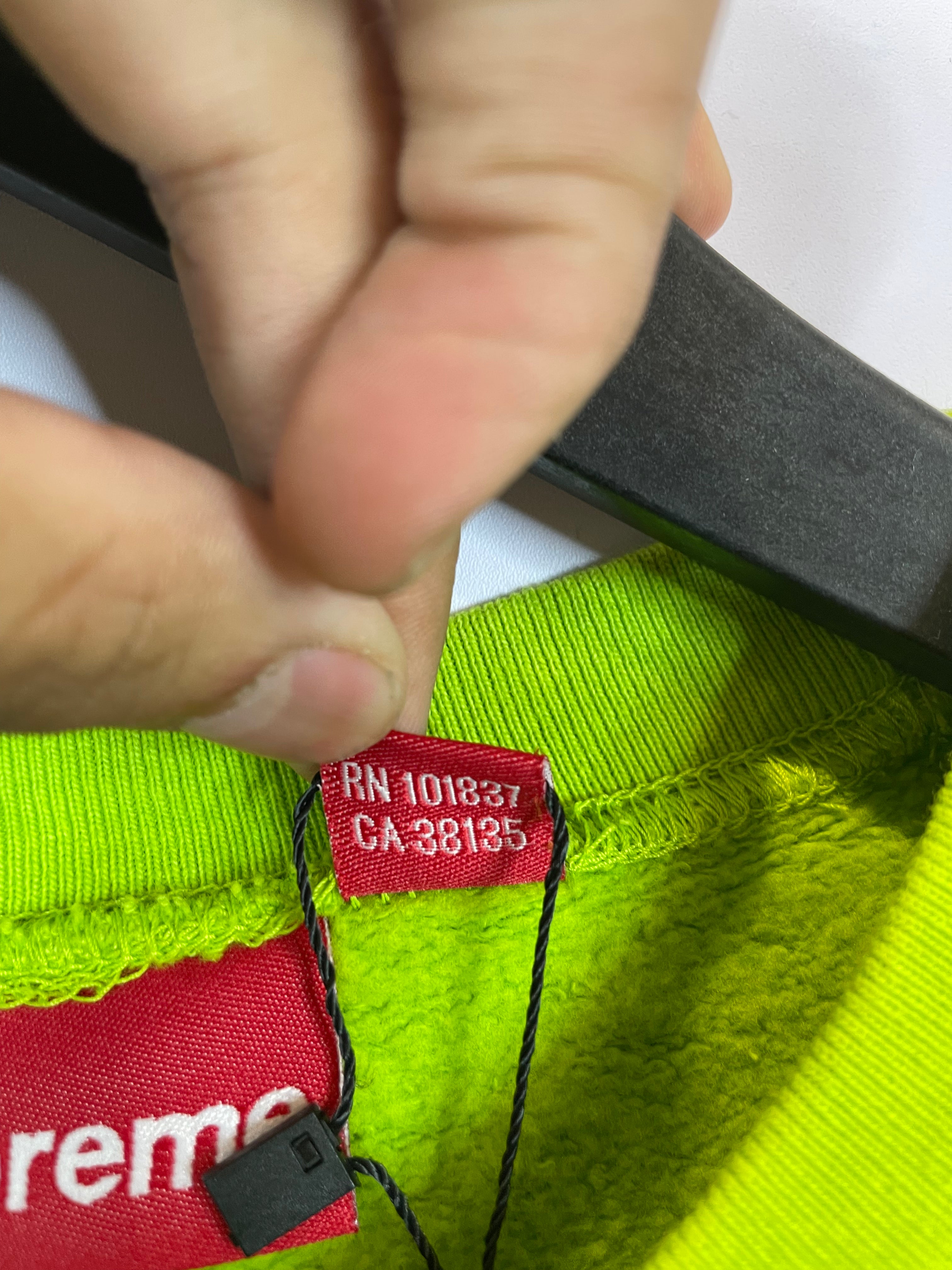 Supreme Cut Out Box Logo Crewneck Lime  New XL