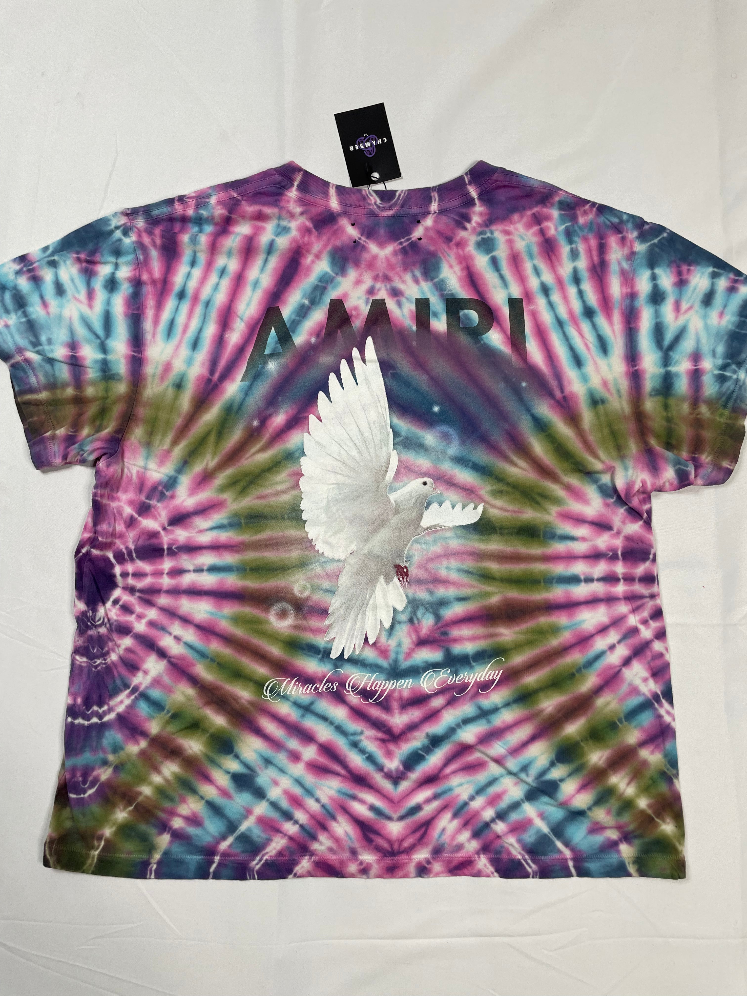 Amiri Tie Dye Dove Tee size:Medium Used