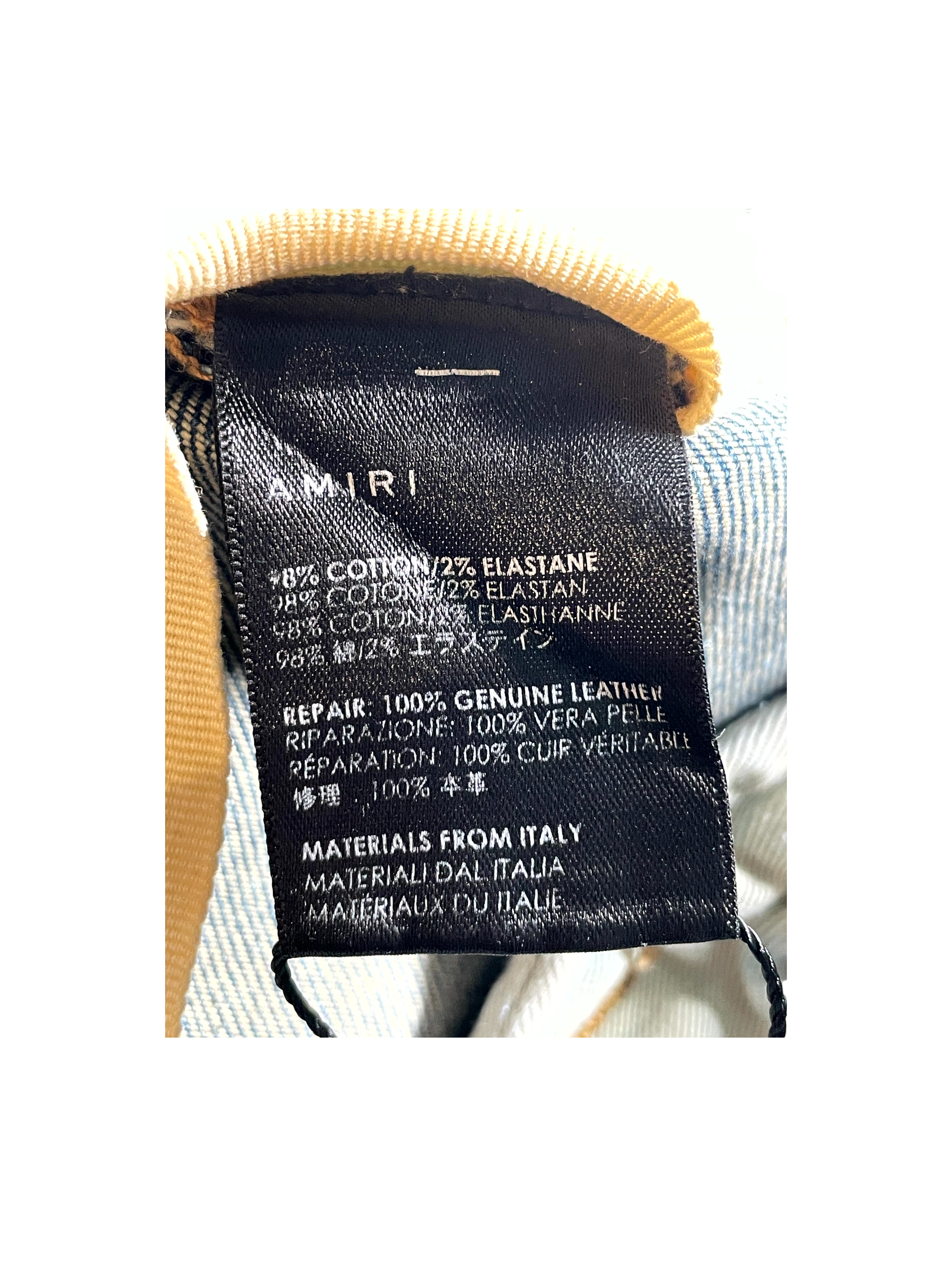 Amiri MX1 Cargo Patch Light Wash & Black Jeans