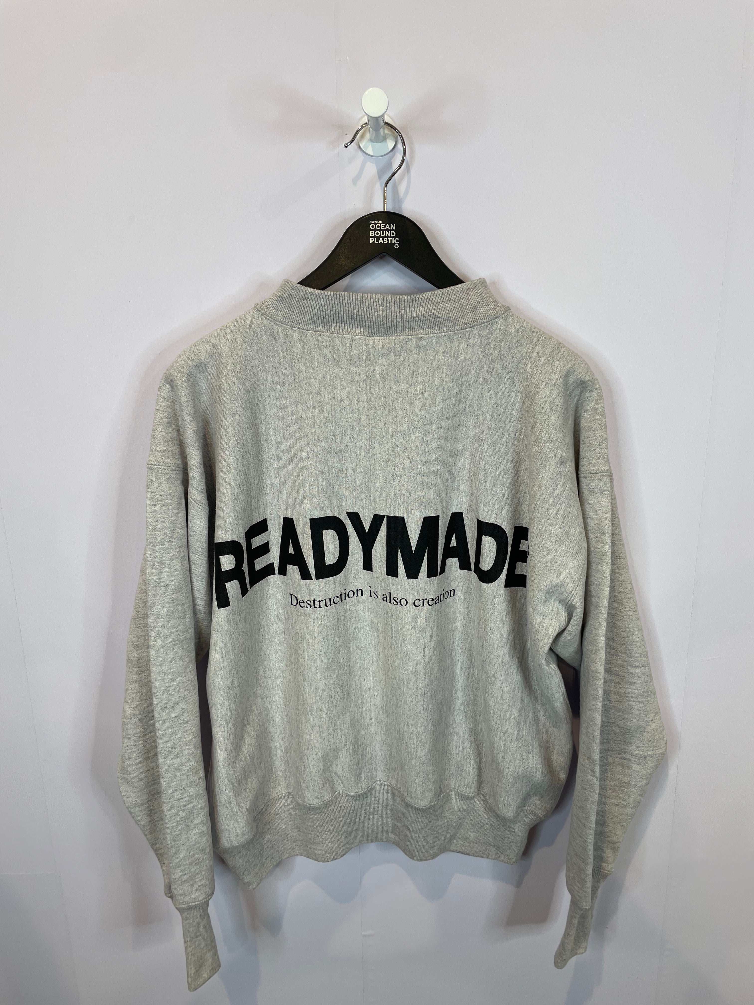 Ready Made Crewneck Grey Black New Small With Tags