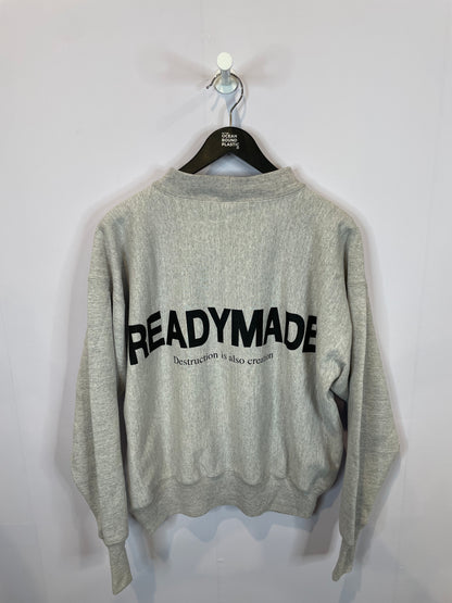 Ready Made Crewneck Grey Black New Small With Tags