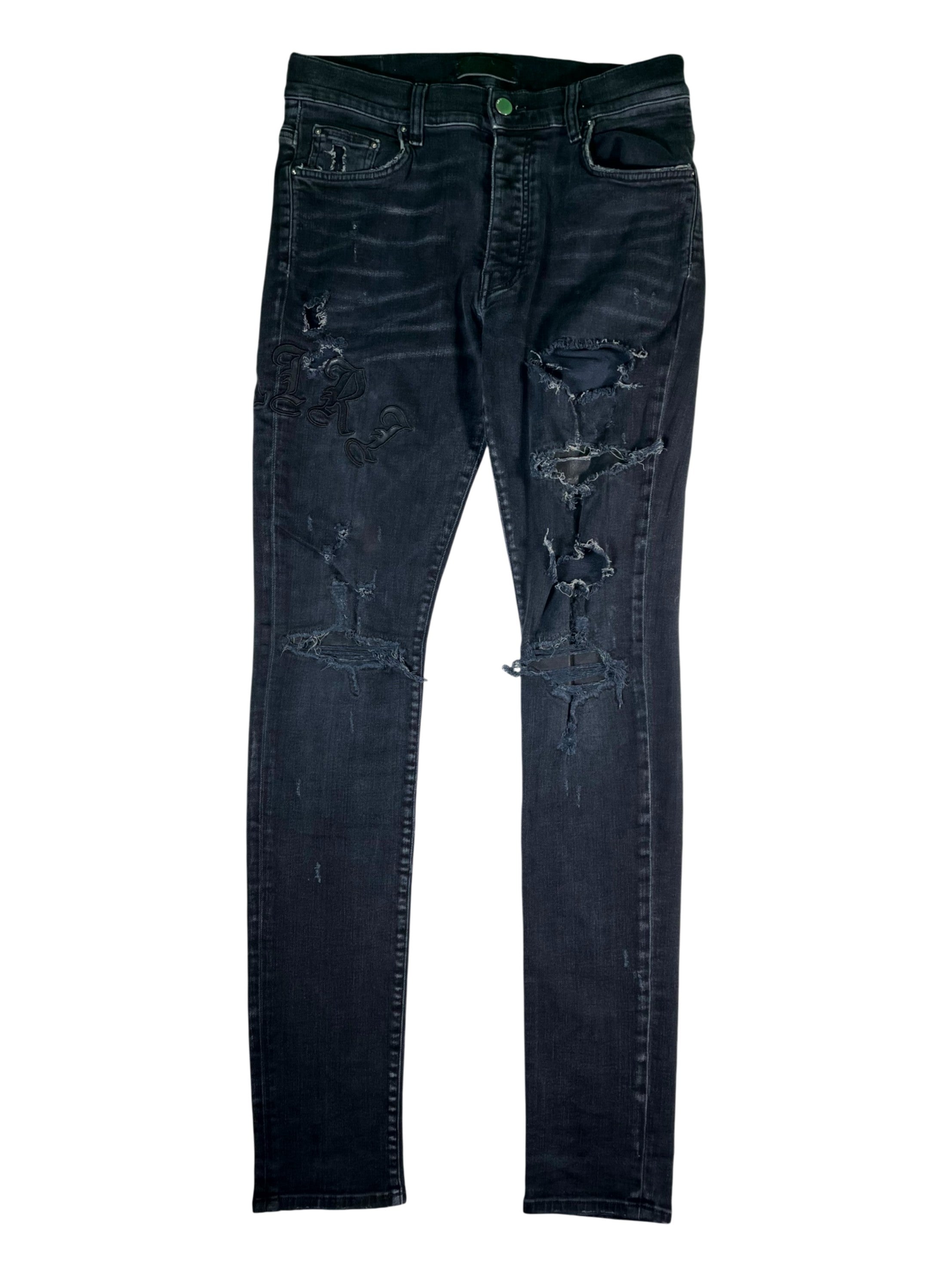 Amiri "Side Logo" Black Jeans