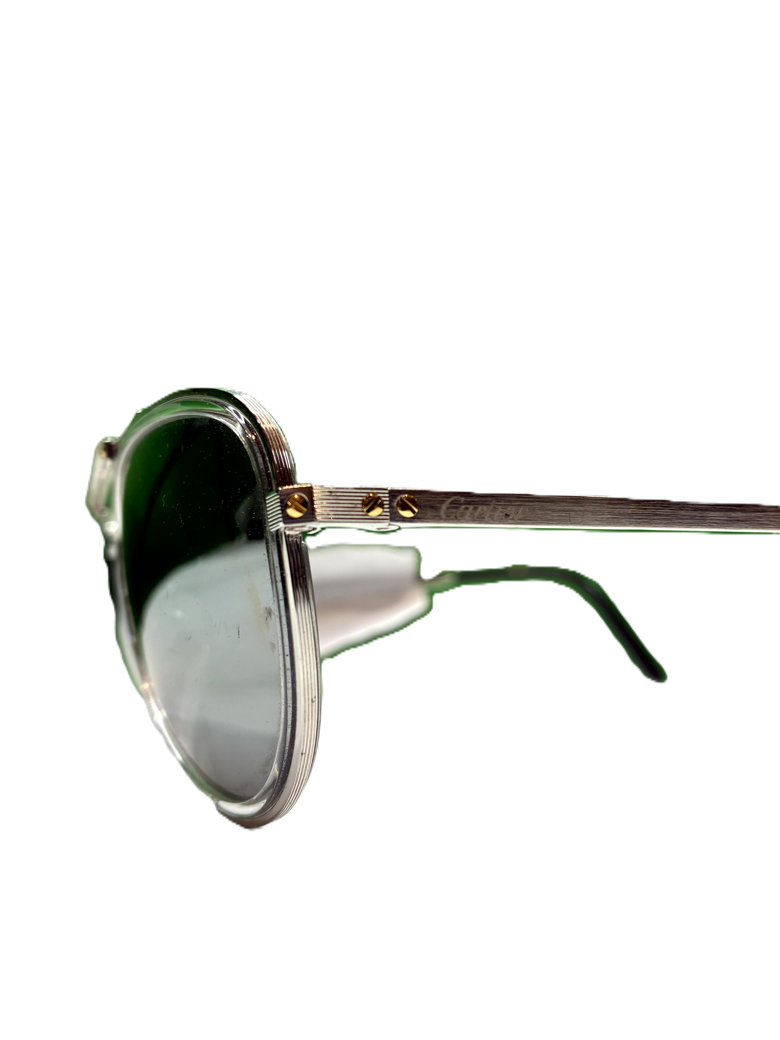 Cartier Frames Grey Aviator Sunglasses