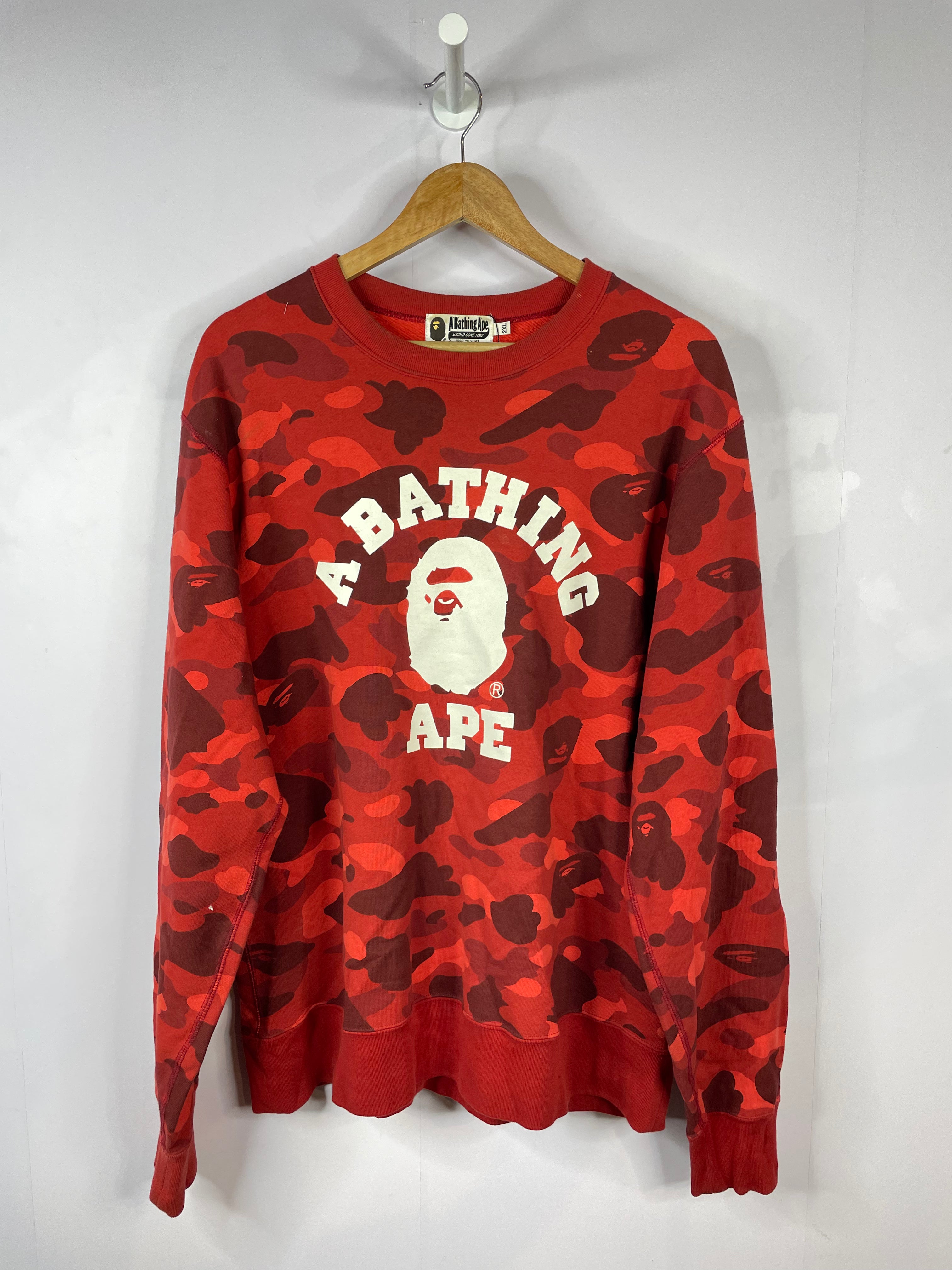 Bape Red Camo Crewneck