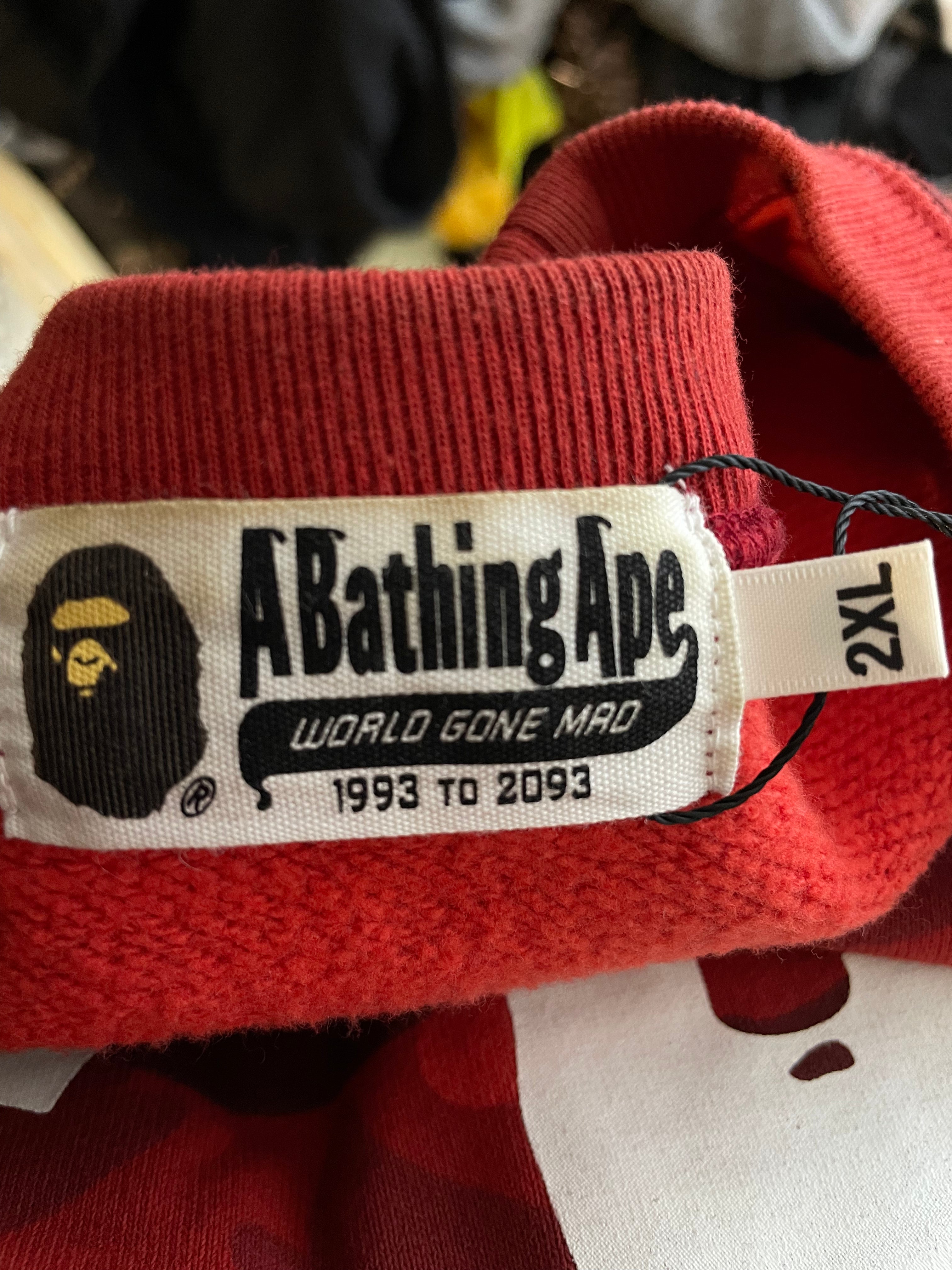 Bape Red Camo Crewneck