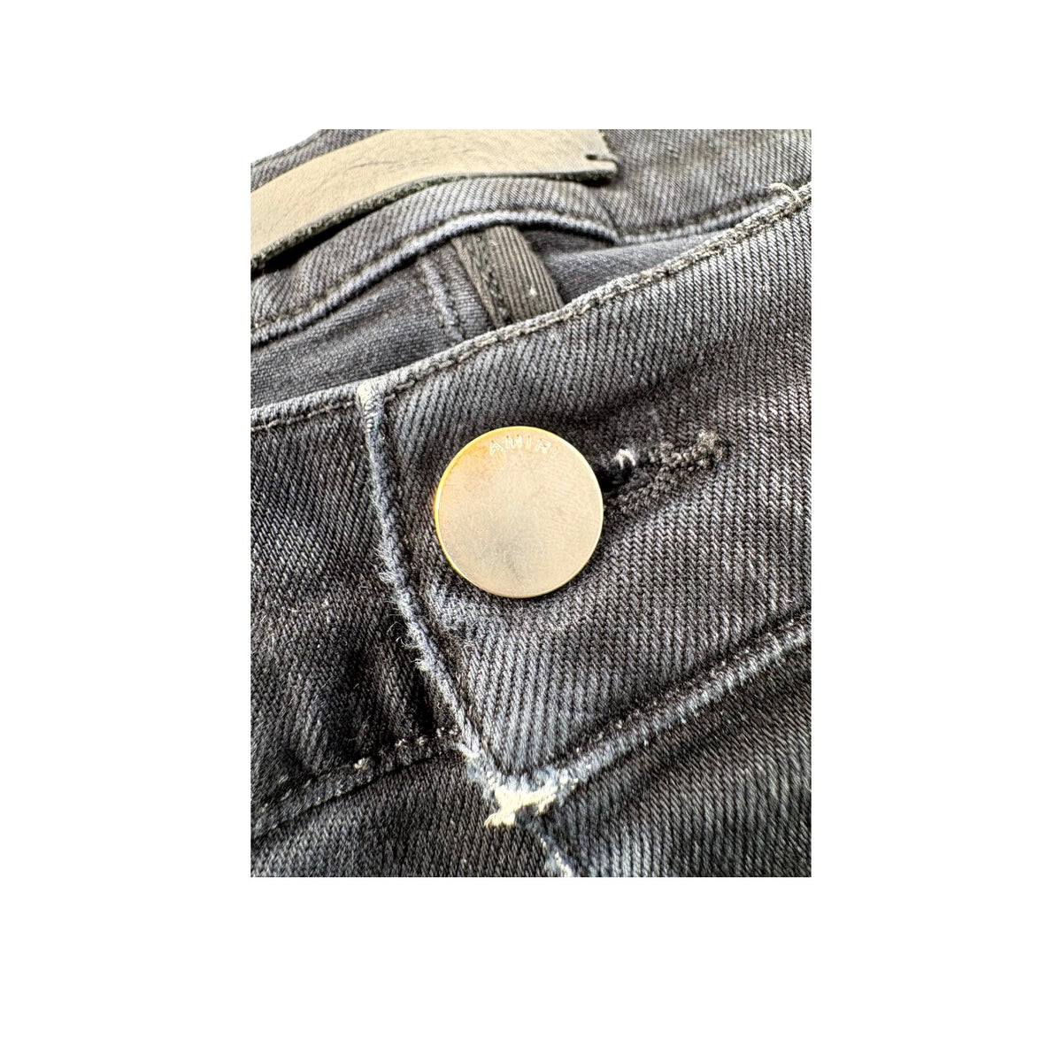 Amiri "MX1" Paisley Patch Black Wash & Brown Jeans