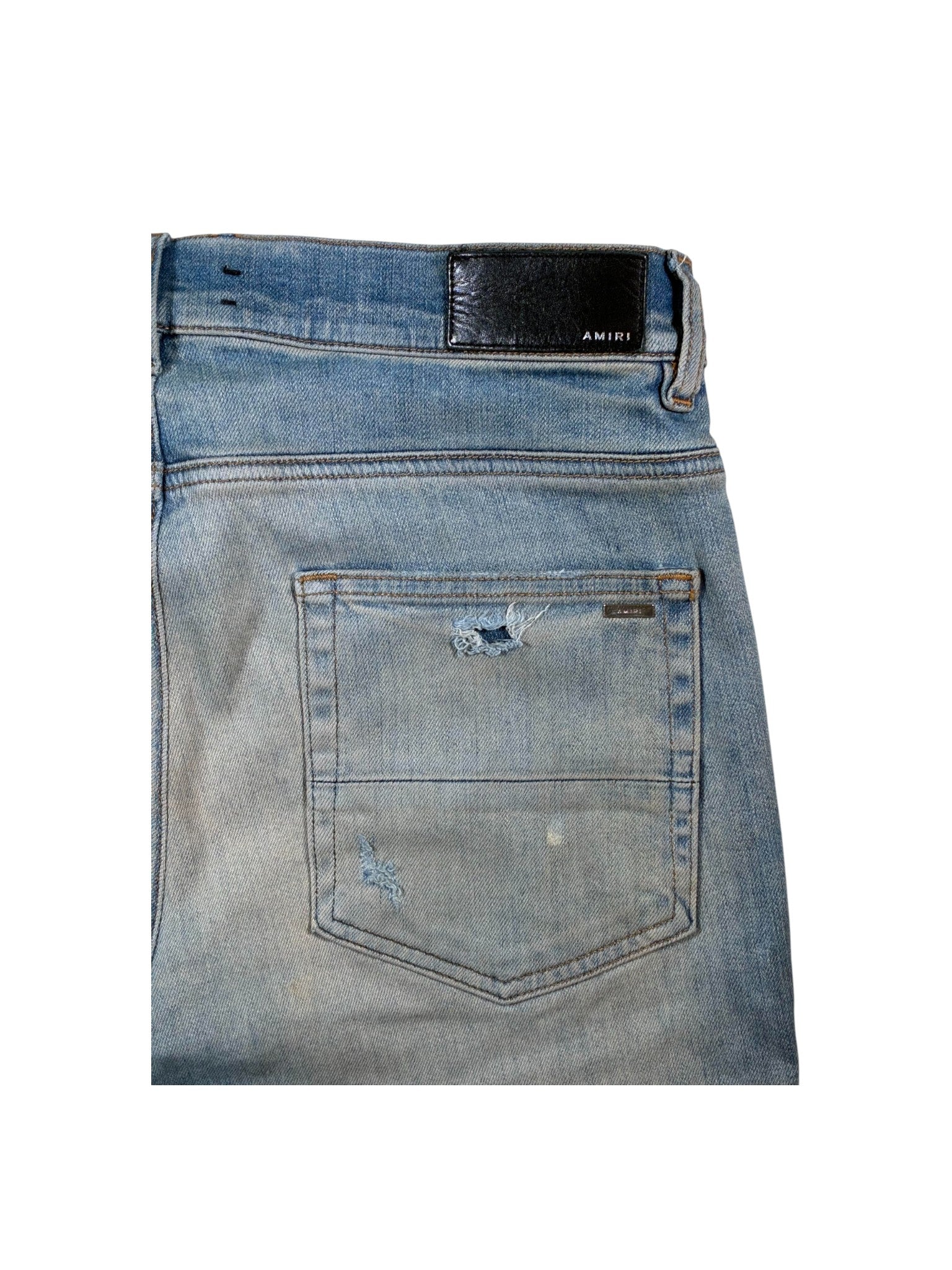 Amiri Star Paisley Light Wash Jeans