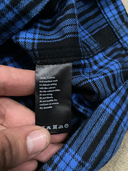 Ksubi Flannel Blue Writing Used Medium