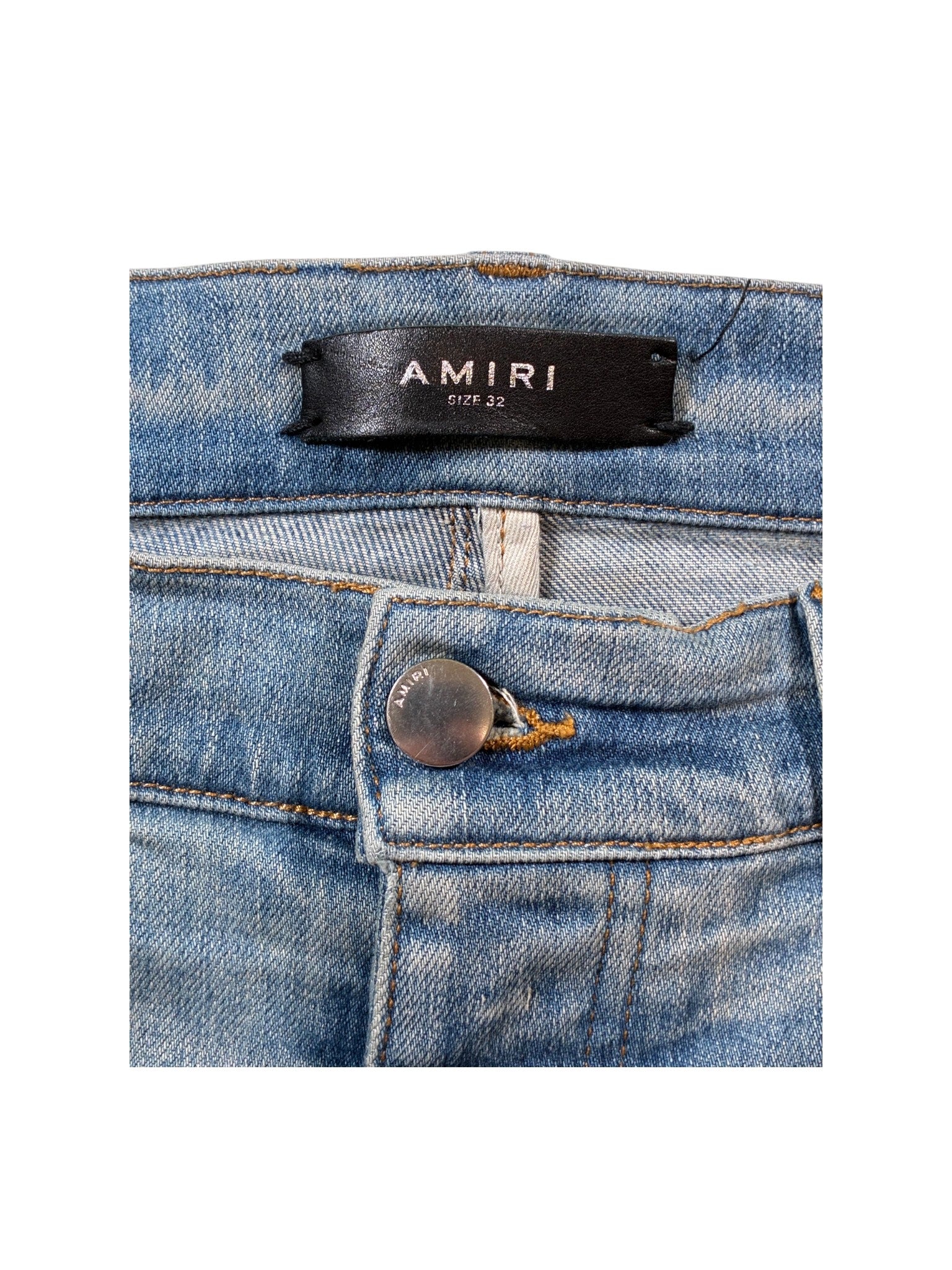 Amiri Star Paisley Light Wash Jeans