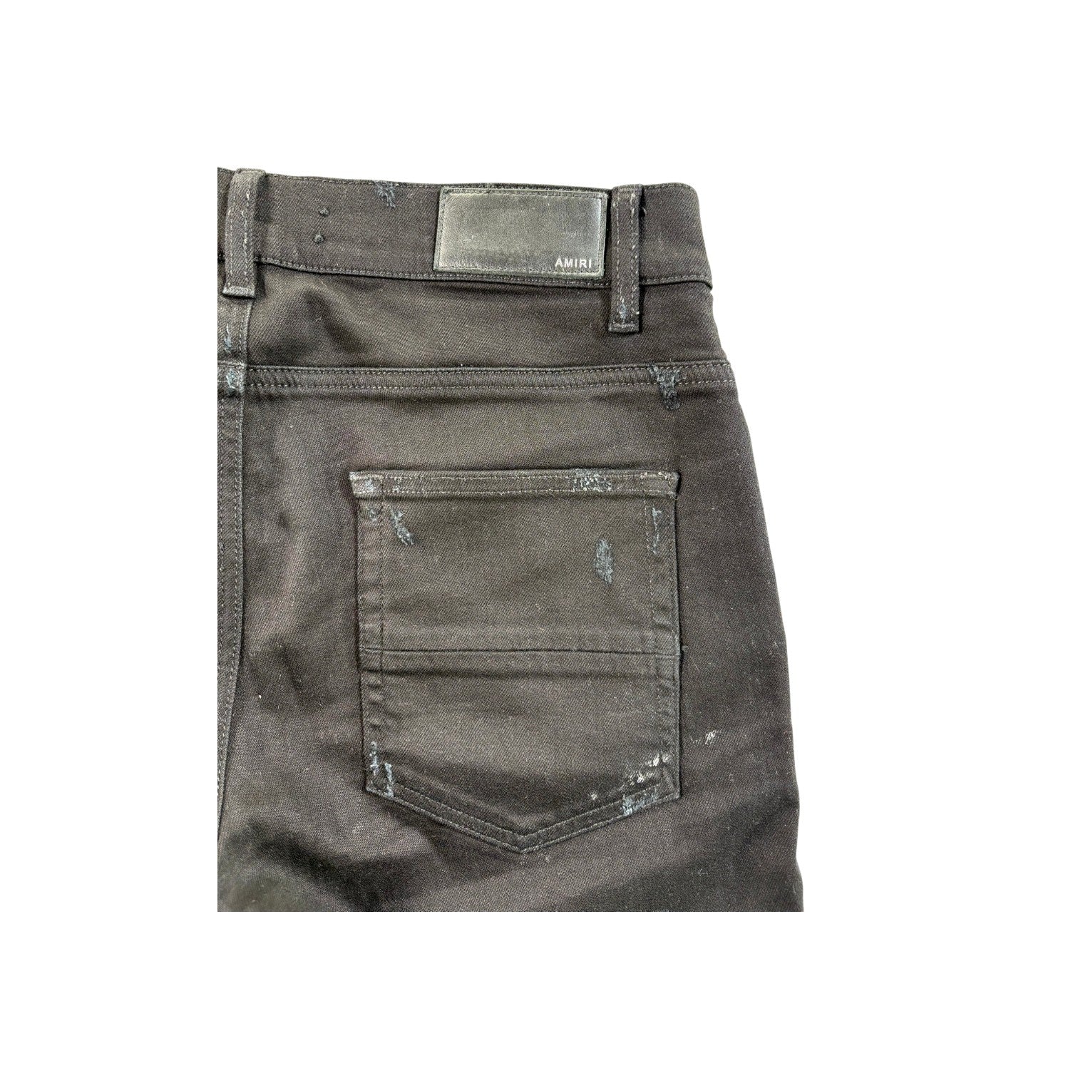 Amiri Crystal Zebra Thrasher Black Jeans
