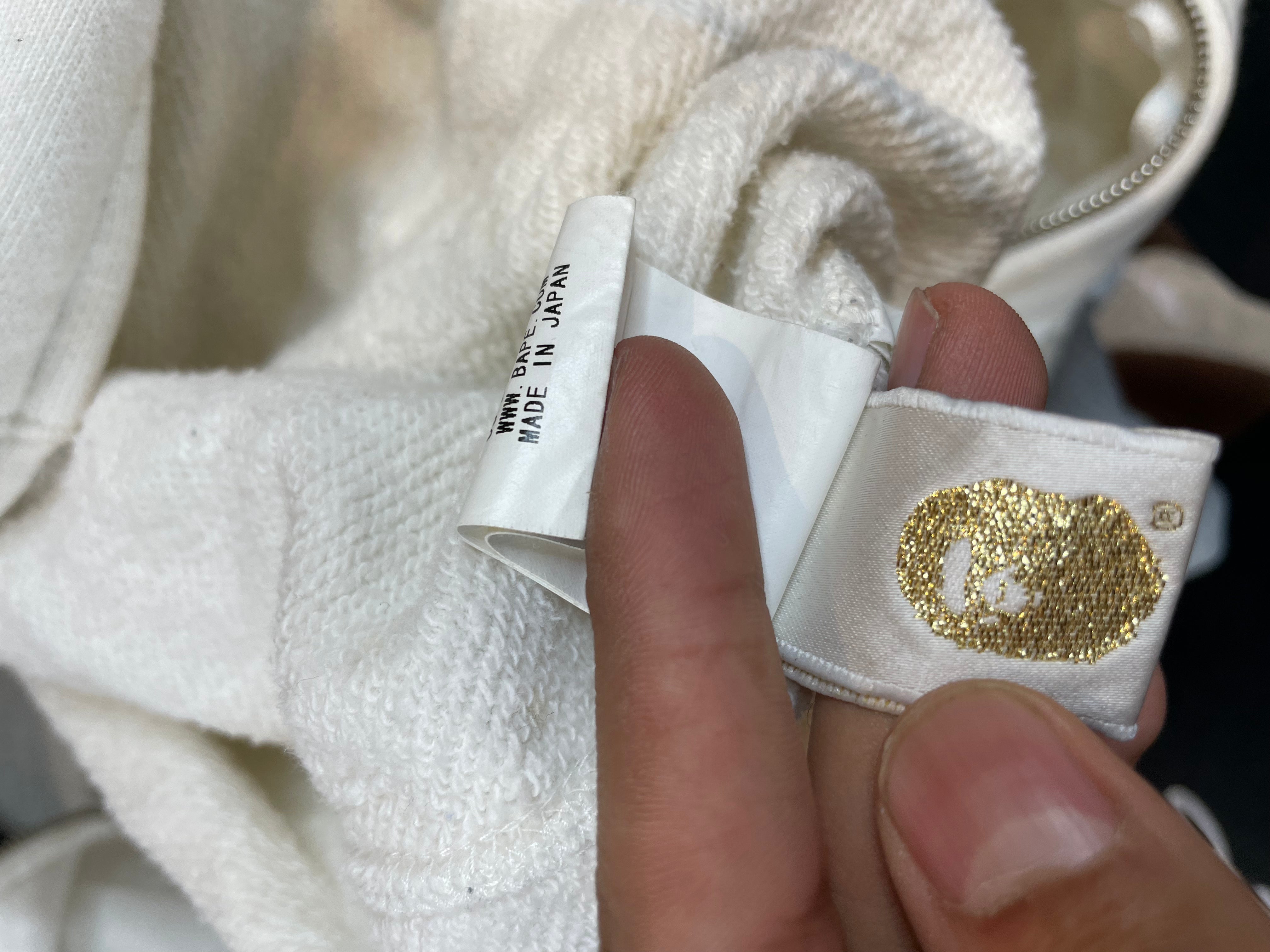 BAPE Tiger Zip Up White Used XL