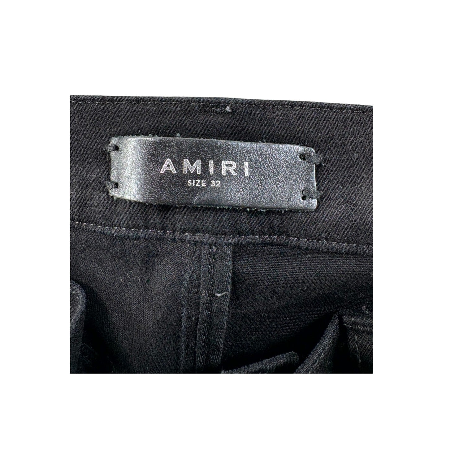 Amiri Crystal Zebra Thrasher Black Jeans