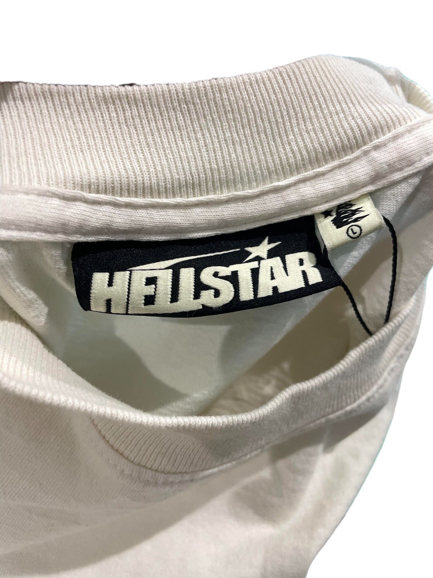 Hellstar Sport Logo T-Shirt Cream Blue