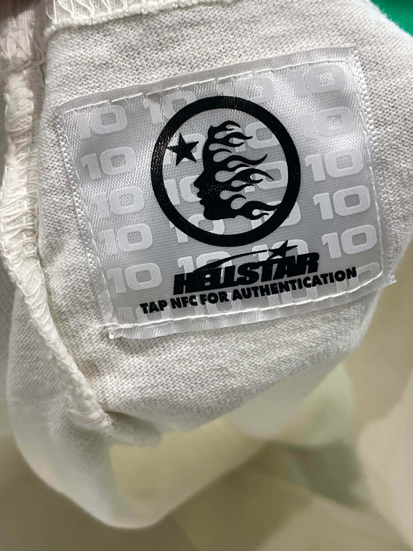 Hellstar Sport Logo T-Shirt Cream Blue