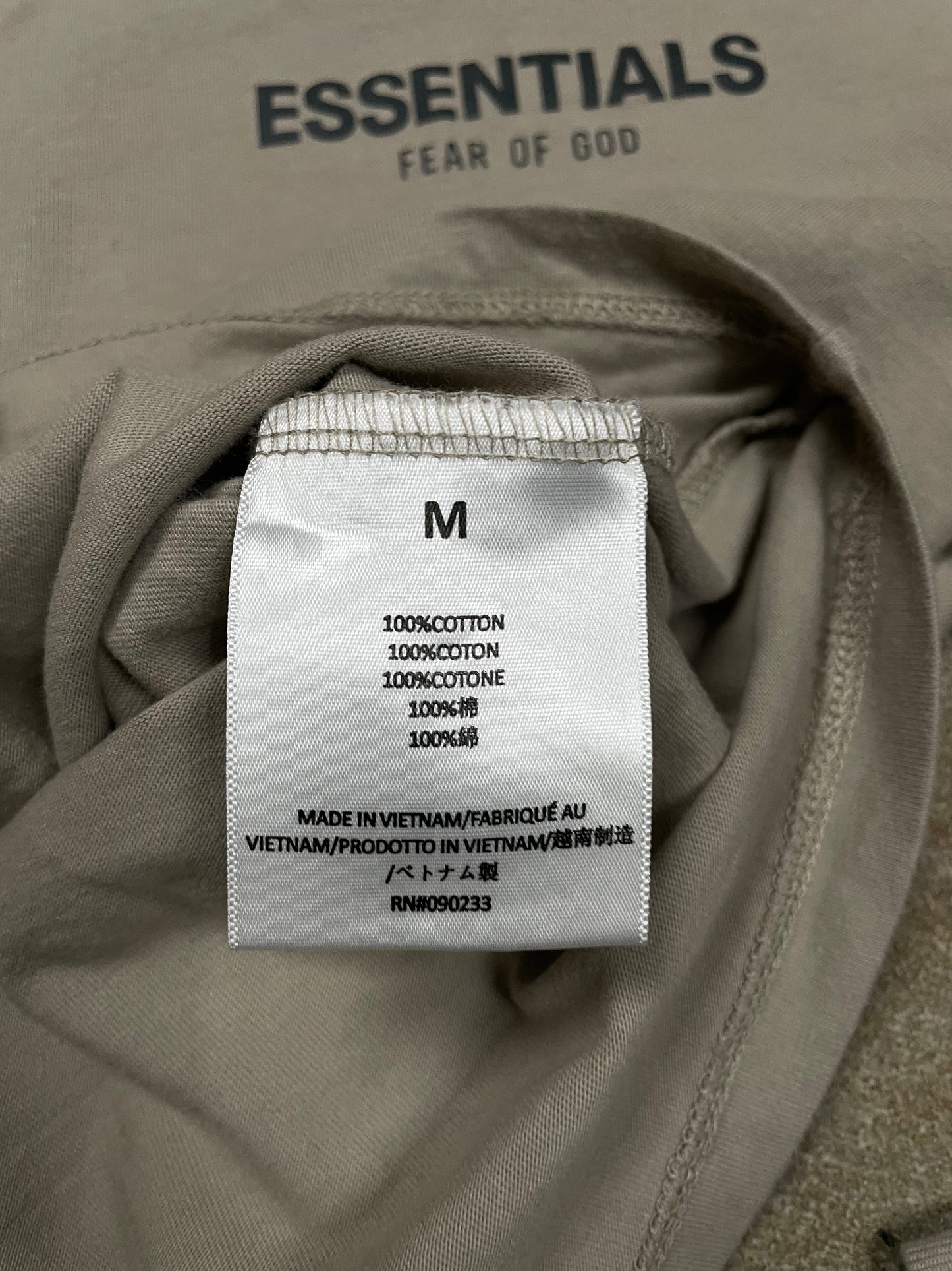 Essentials LS Cream Black Used Medium