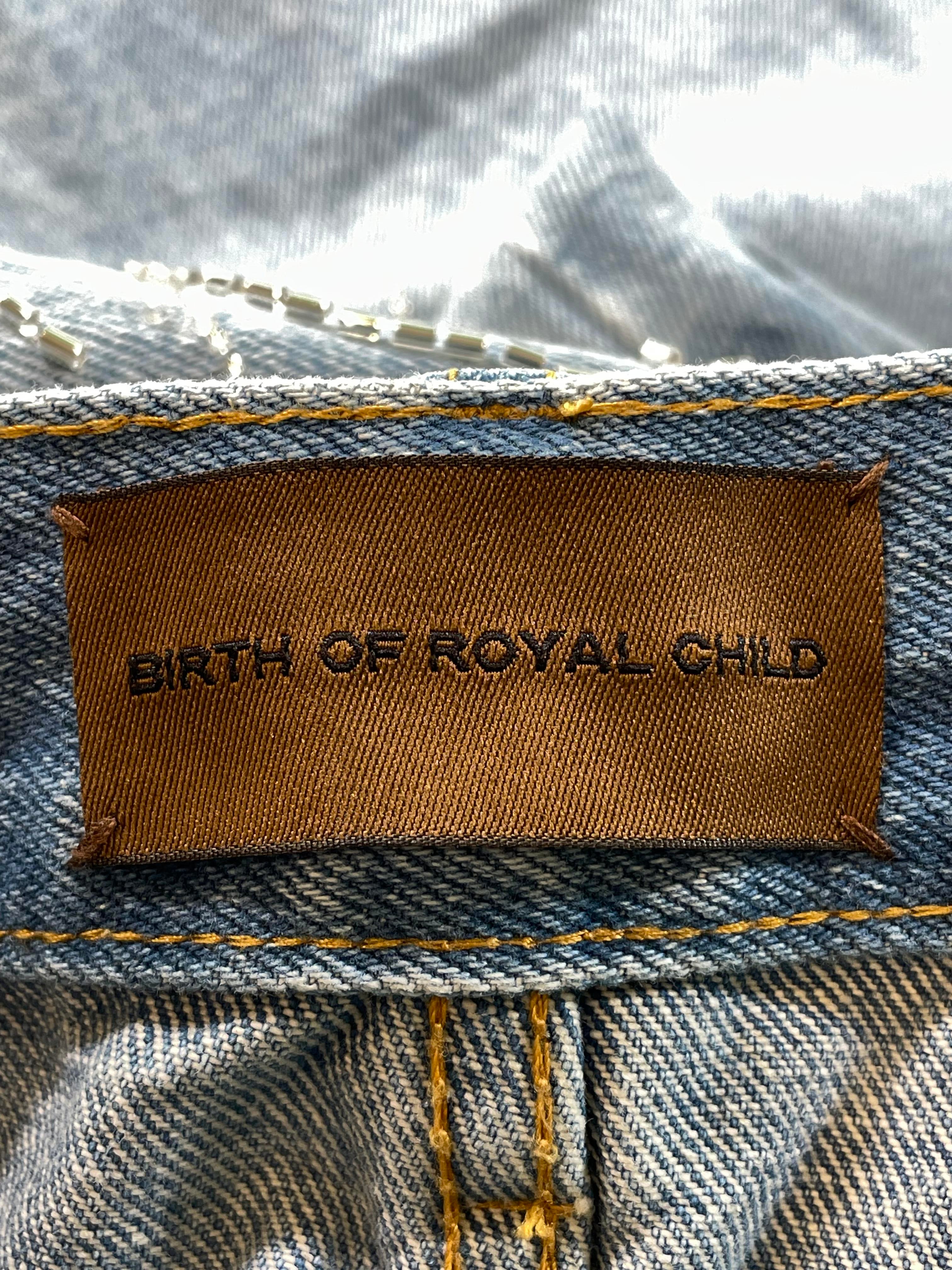 Birth Of A Royal Child Fireworks Light Wash Jeans