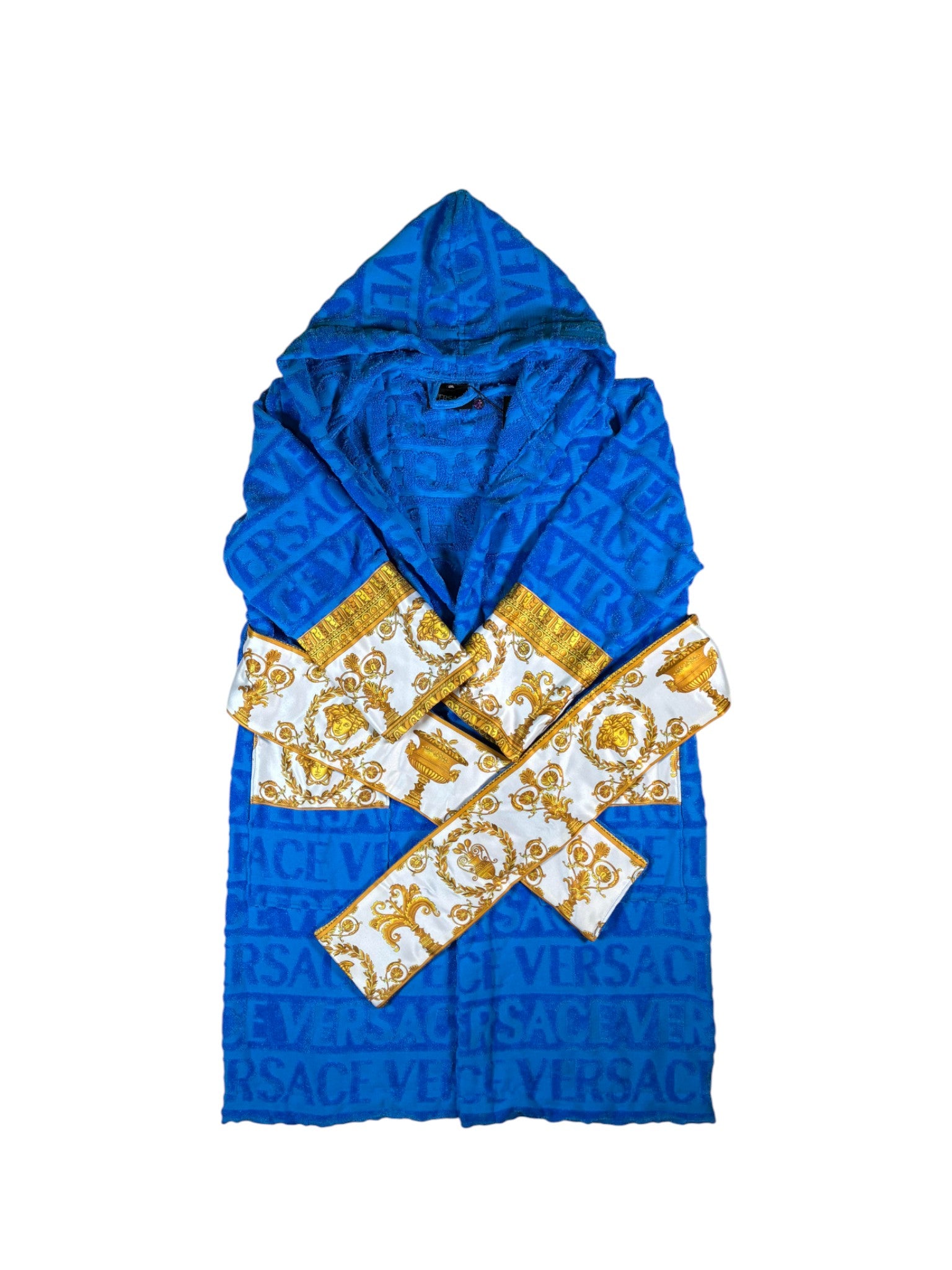 Versace Monogram Blue Robe