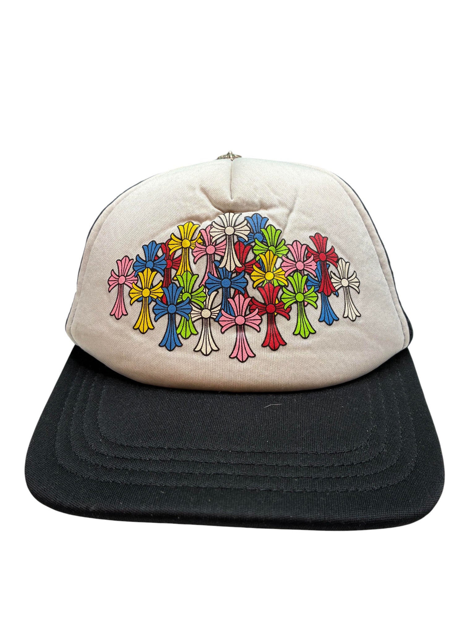 Chrome Hearts Multi Cross White Trucker Cap