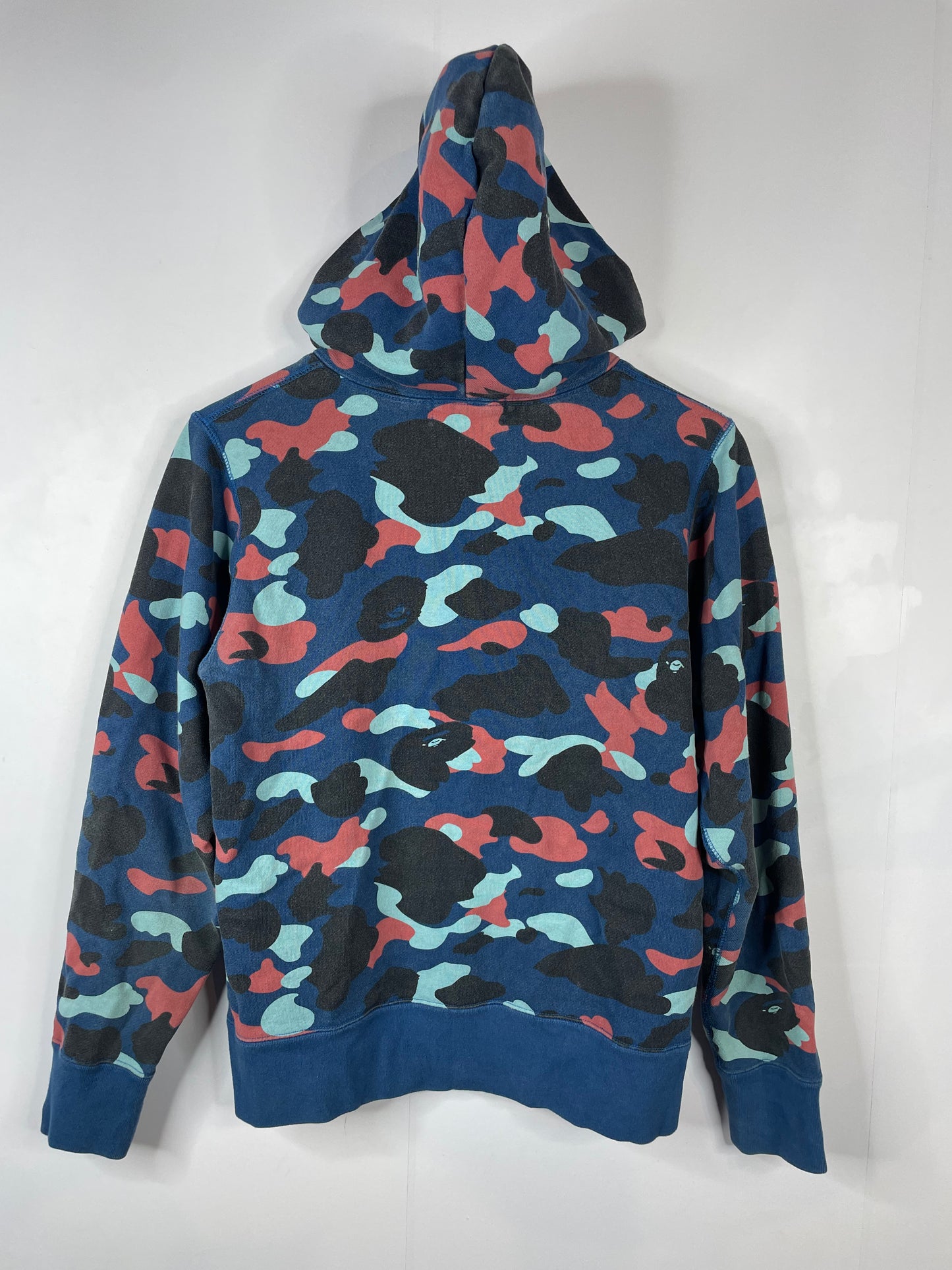 BAPE Shark Zip Up Navy & Red Camo Hoodie