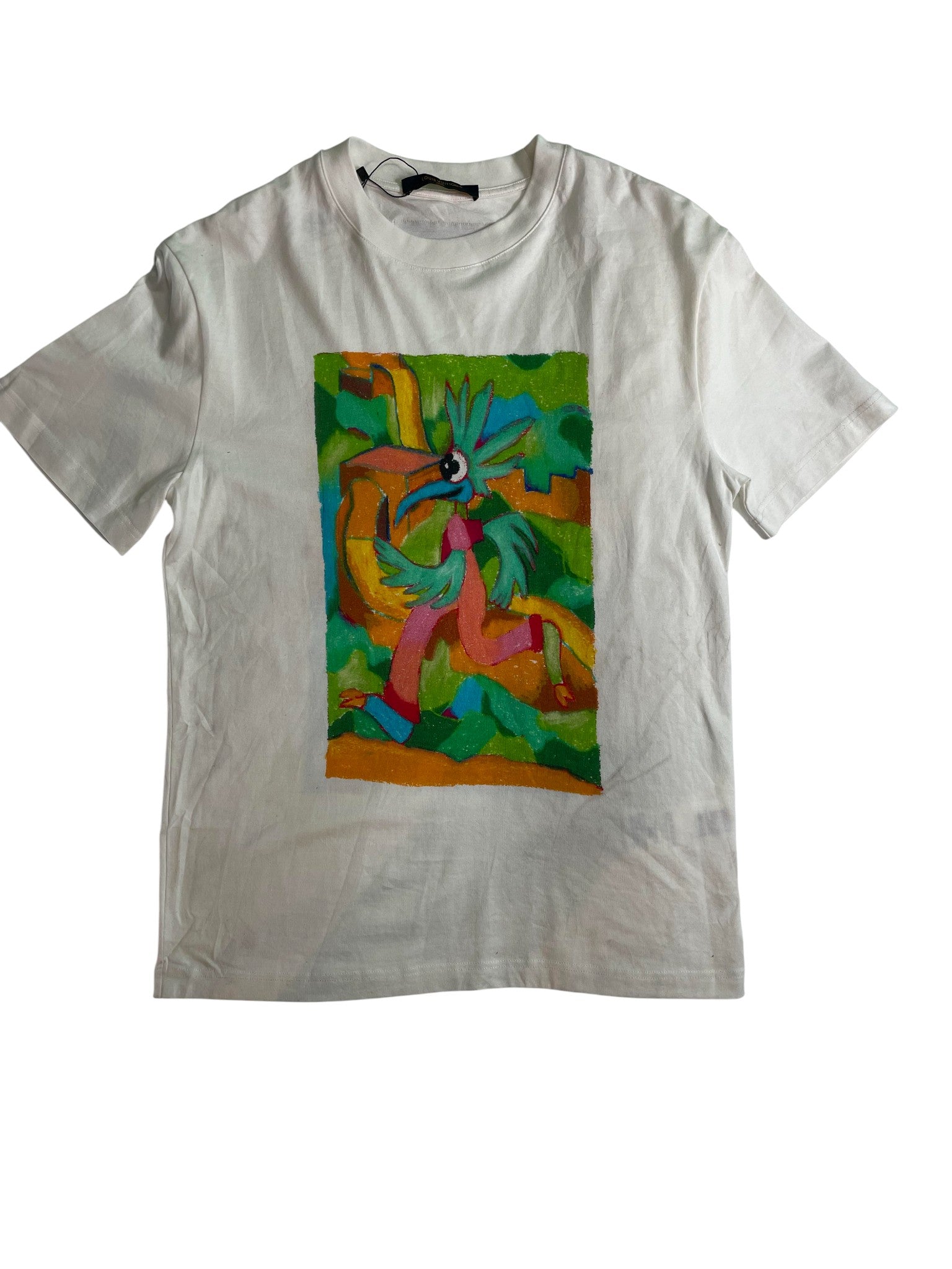 LV 'Parrot' White Tee