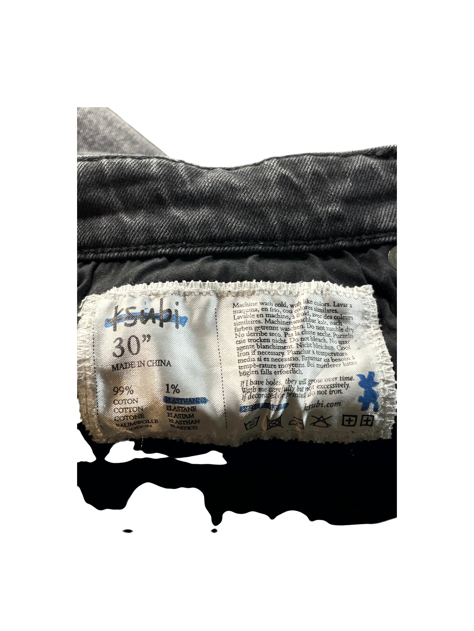 Ksubi Plain Black Wash Jeans