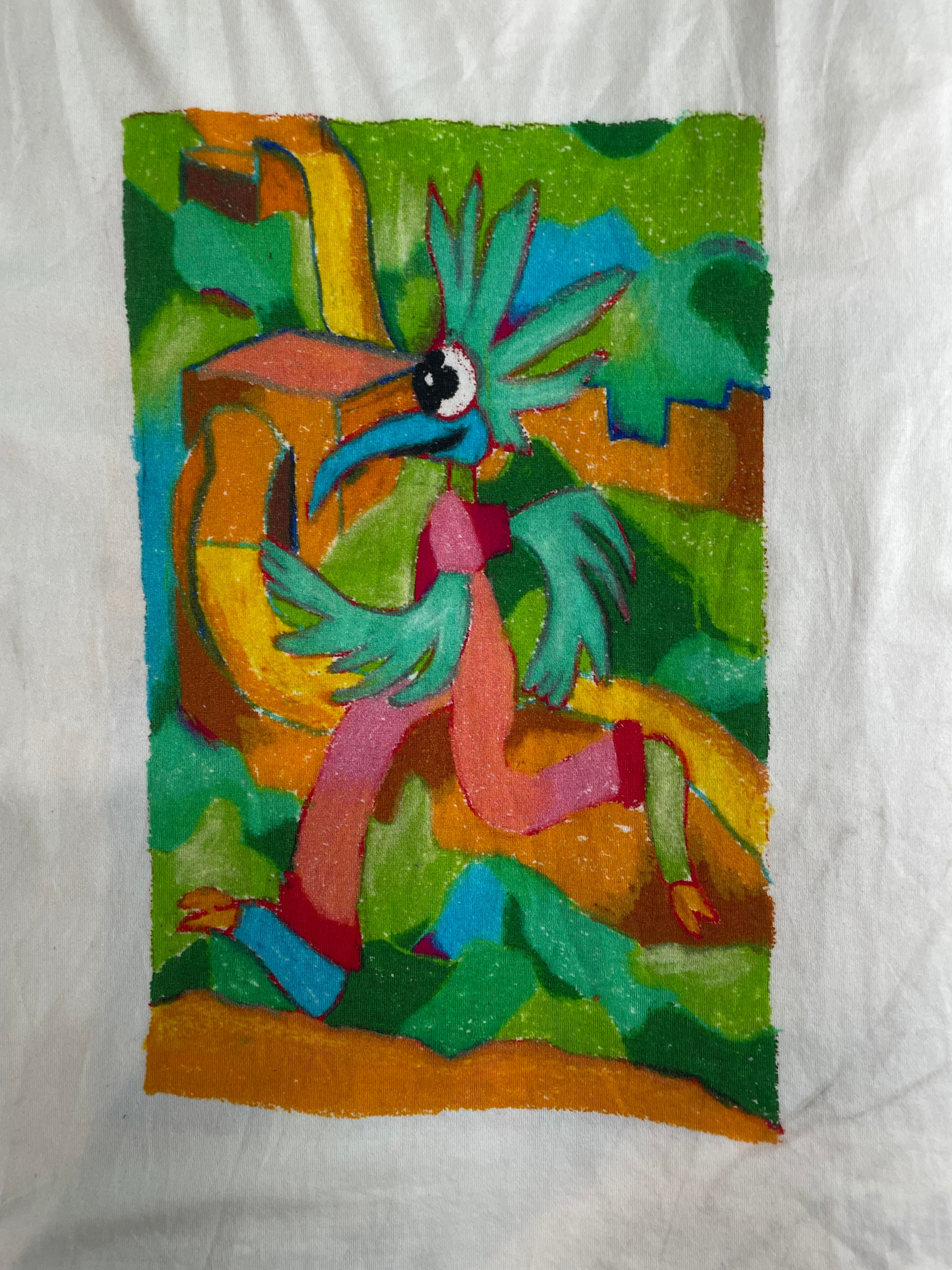 LV 'Parrot' White Tee