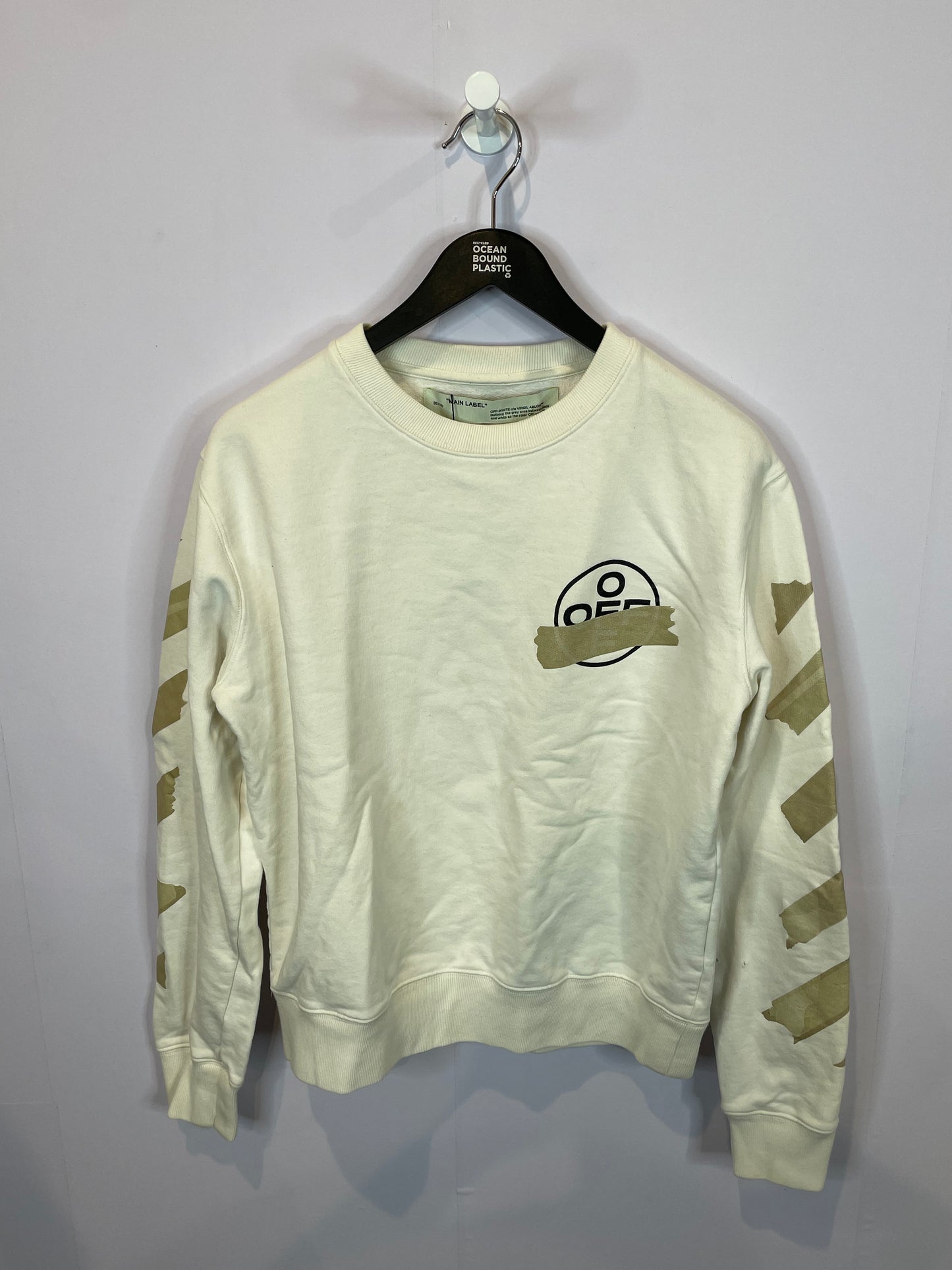 Off White Crewneck White Cream Used Medium