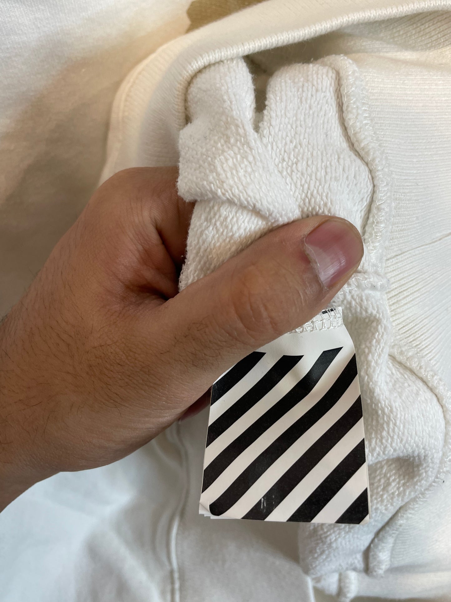 Off White Crewneck White Cream Used Medium
