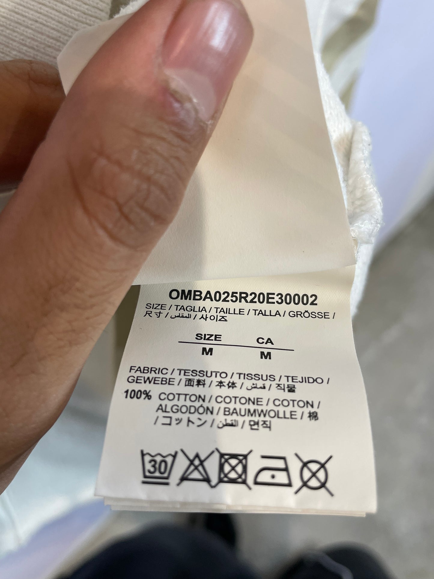 Off White Crewneck White Cream Used Medium
