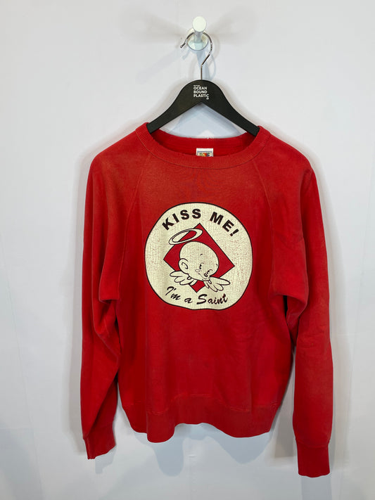 Saint Mx6 Kiss Me Crewneck Red Used Medium