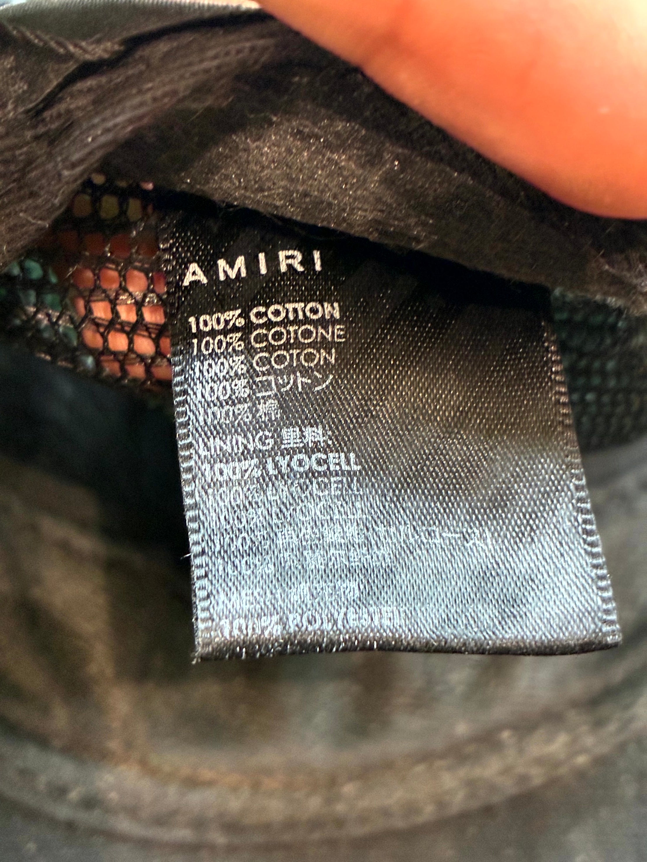Amiri Core Logo Trucker Black Hat