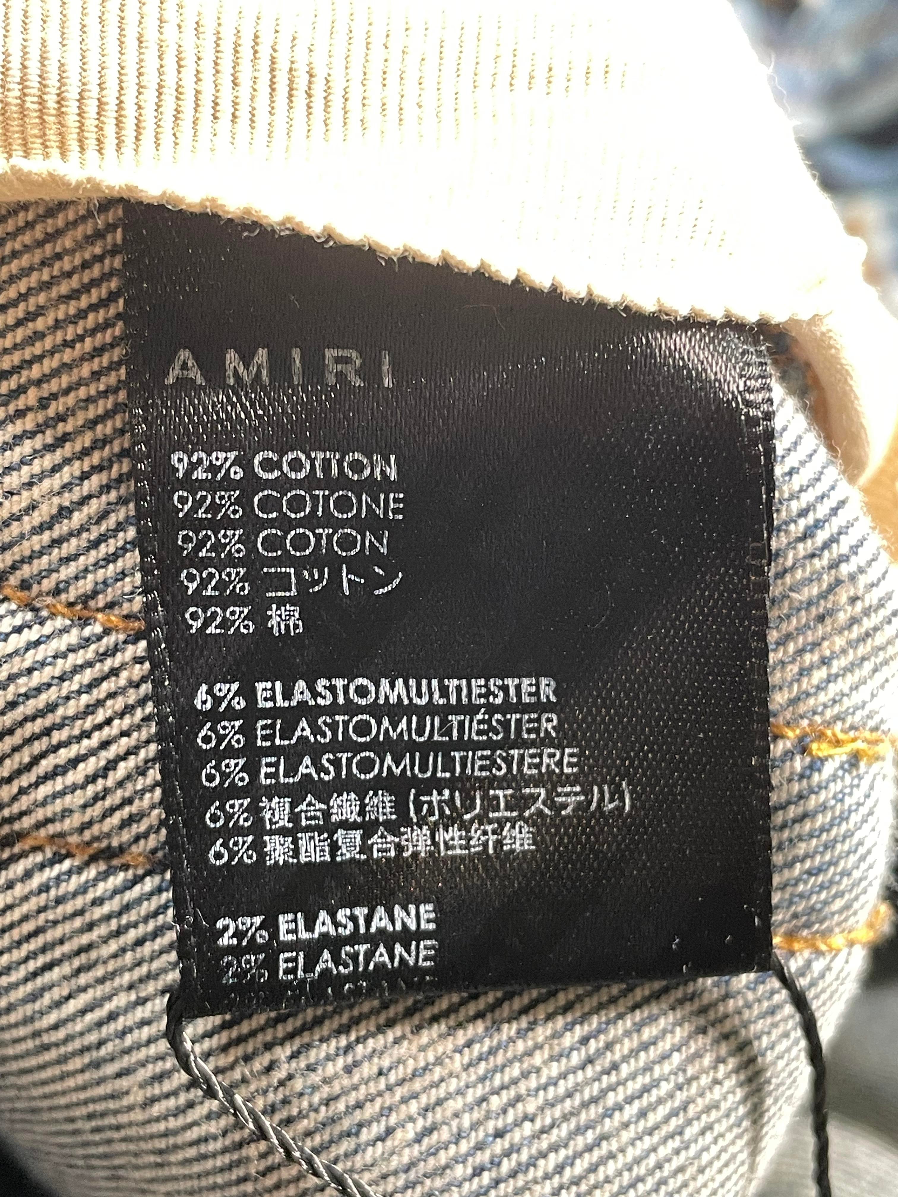 Amiri Varsity Logo Dark Wash Jeans