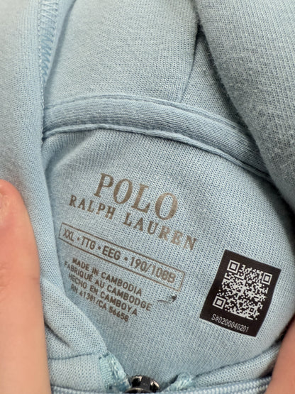 Polo Zip Up Baby Blue New XXL With Tags